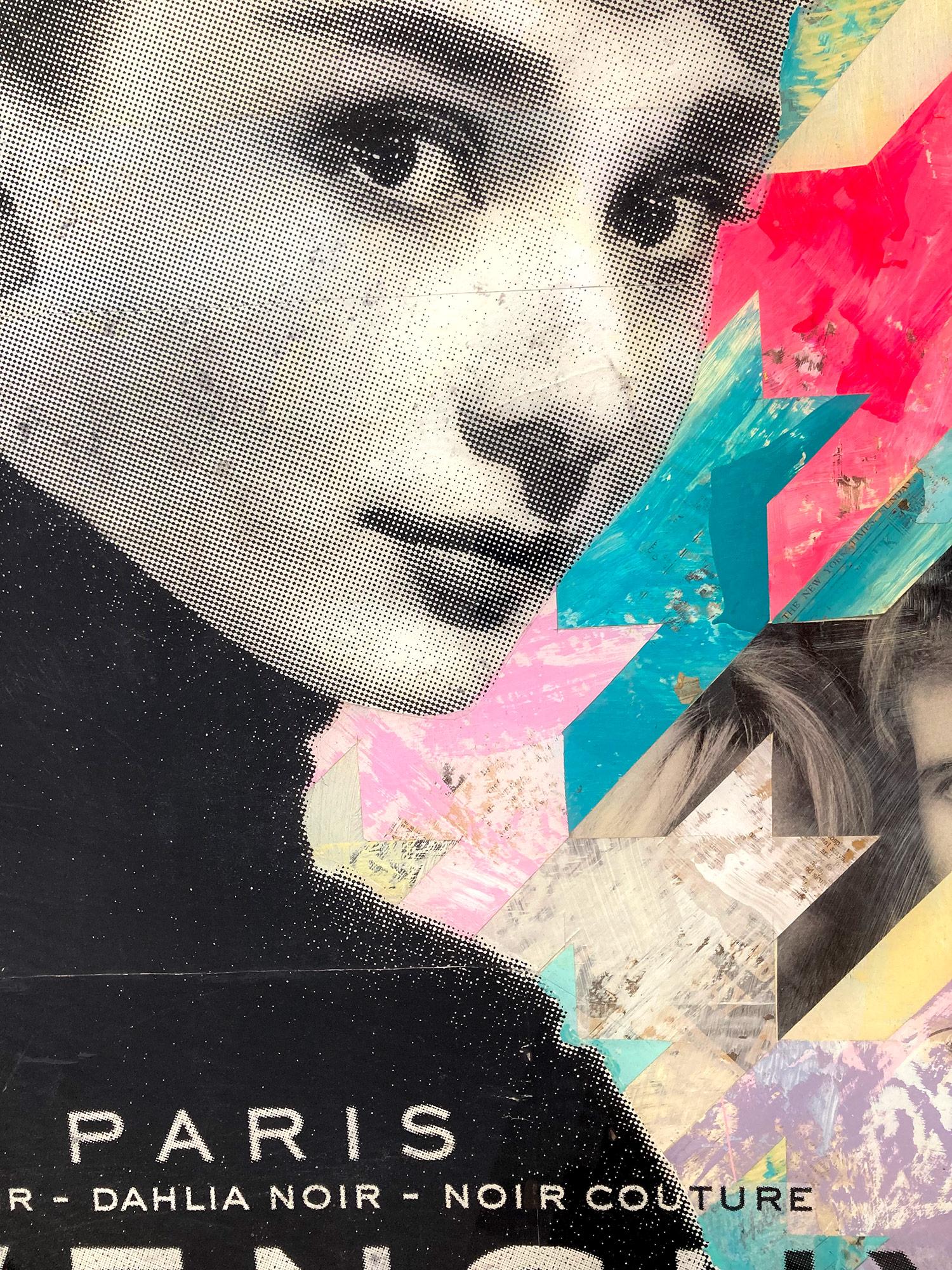 „Truth Be Told“ Audrey Hepburn, Collage-Kompositionsgemälde auf Tafelplatte im Angebot 1