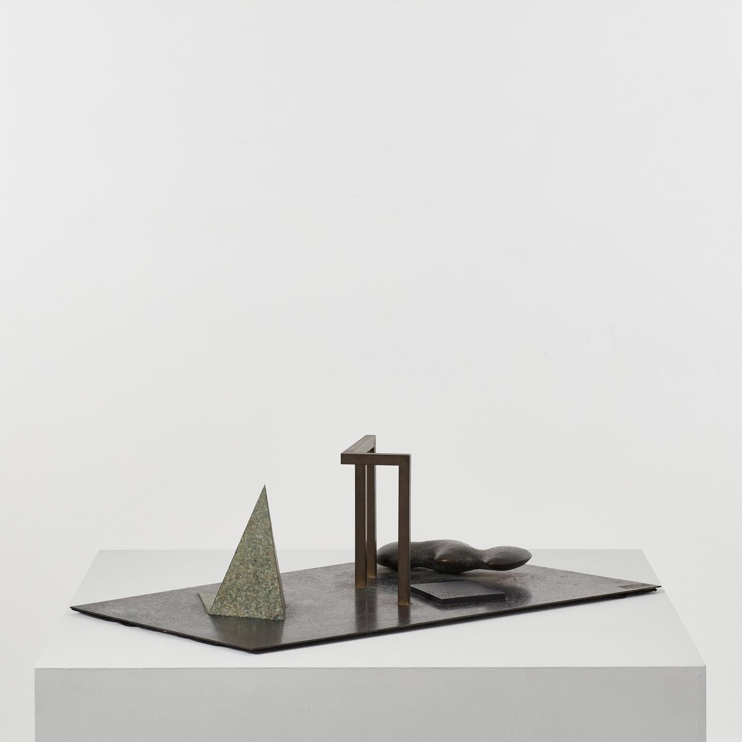 Britannique Sculpture en bronze Composition n° 3 de Robert Marsden, Royaume-Uni, 1992 en vente