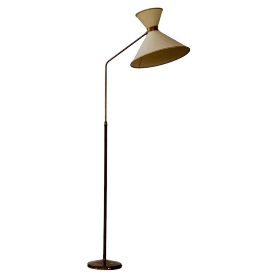 Robert Mathieu French Floor Lamp Brass Adjustable 1950 Lunel Arlus ...