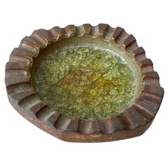 Robert Maxwell Ashtray Studio Pottery Art Santa Monica CA 1960s Glass Stoneware