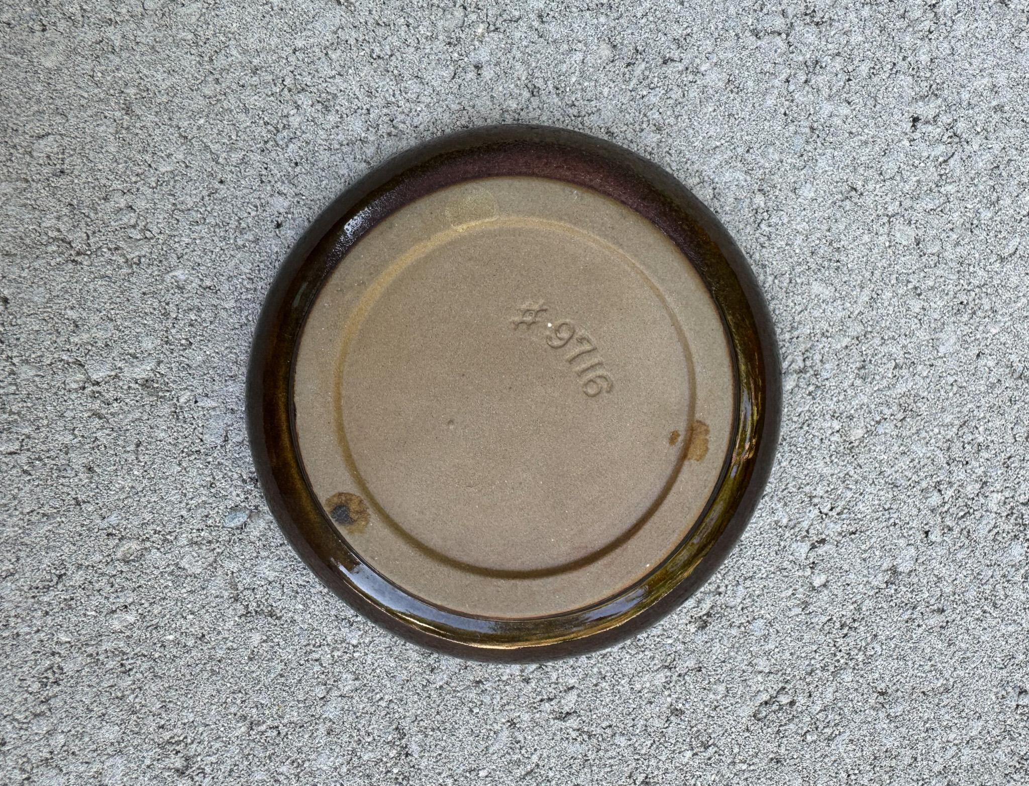 Vide-Poche de cerámica y vidrio craquelado de Robert Maxwell, California, c.1970 Cerámico en venta