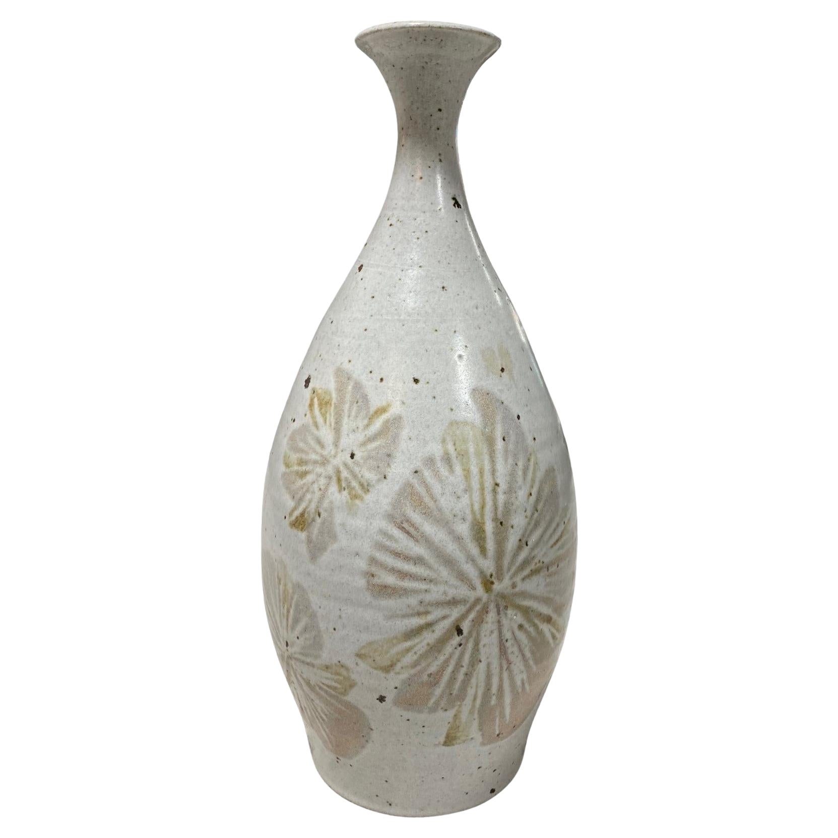 Robert Maxwell Earthgender Signed Large Mid-Century California Pottery Vase