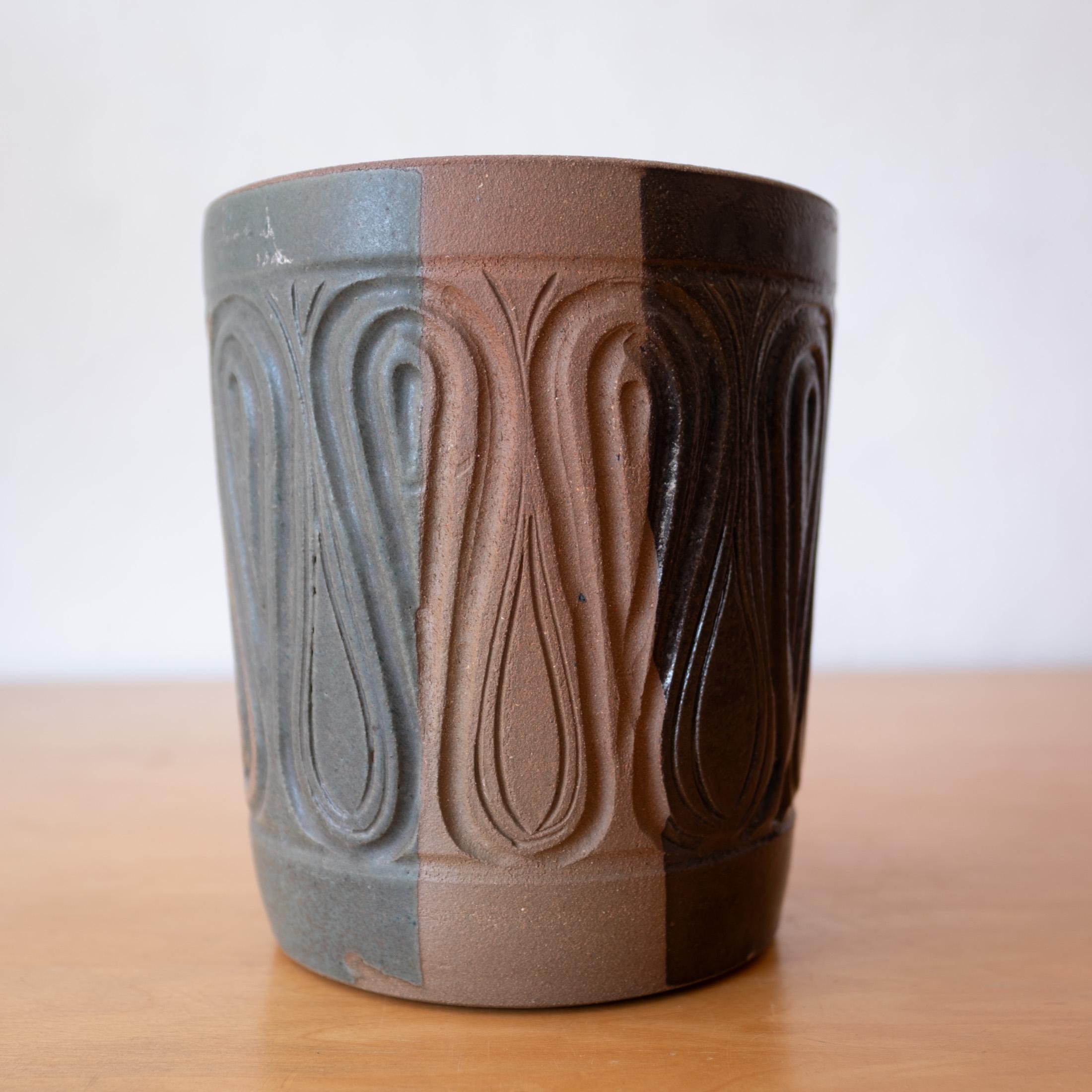 Grès porcellanato Fioriera in gres California Pottery di Robert Maxwell con smalto a fiamma in vendita