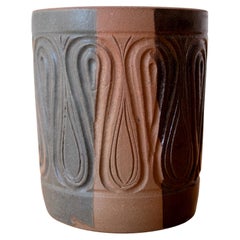 Robert Maxwell Flame Glaze Stoneware California Pottery Planter