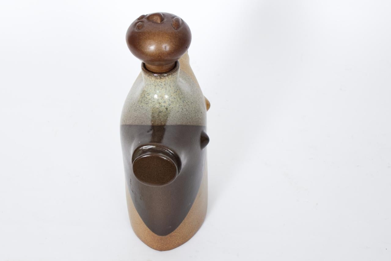 Handgefertigter Dekanter aus Keramik von Robert Maxwell für Pottery Craft USA (amerikanisch) im Angebot