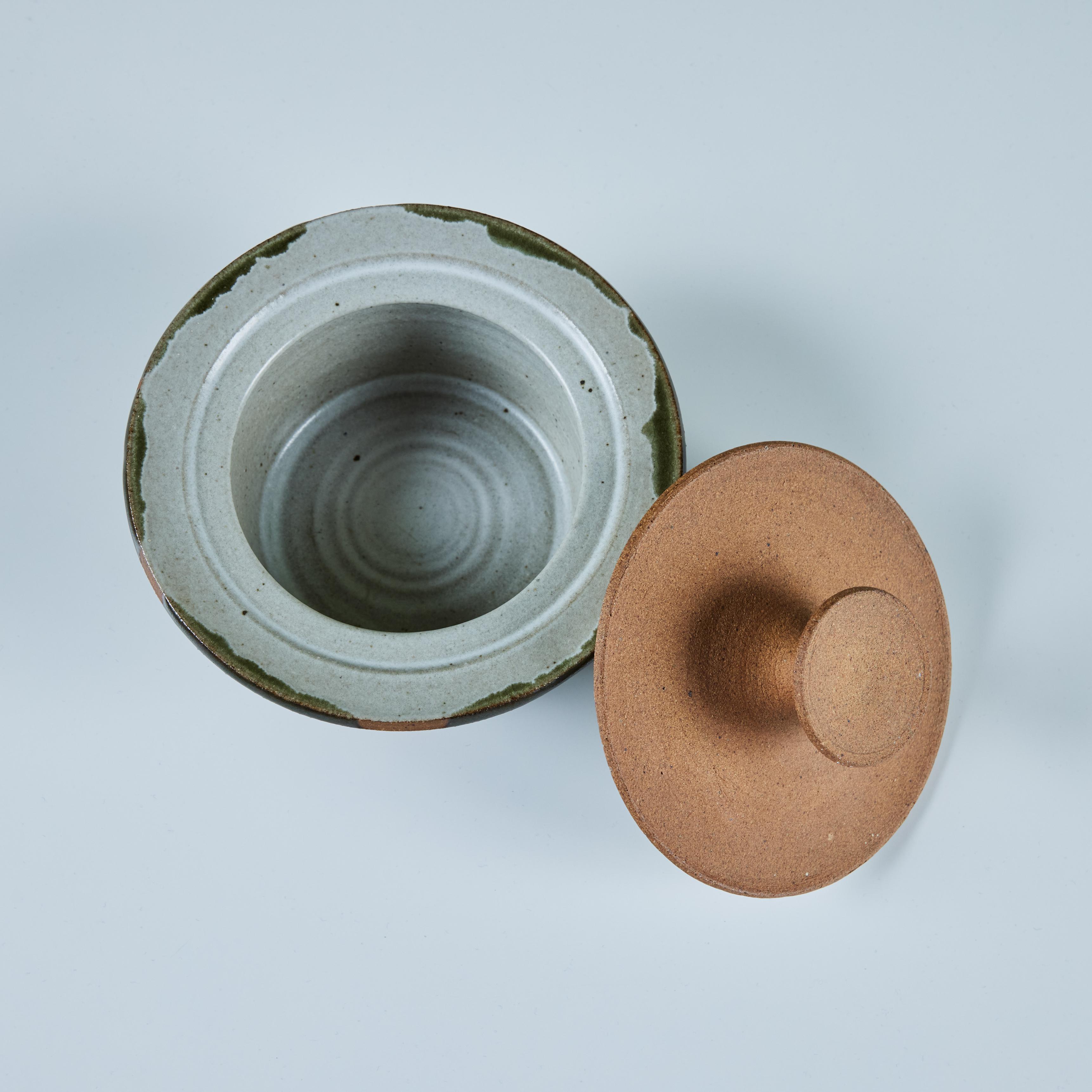 Robert Maxwell Lidded Stoneware Pot For Sale 2