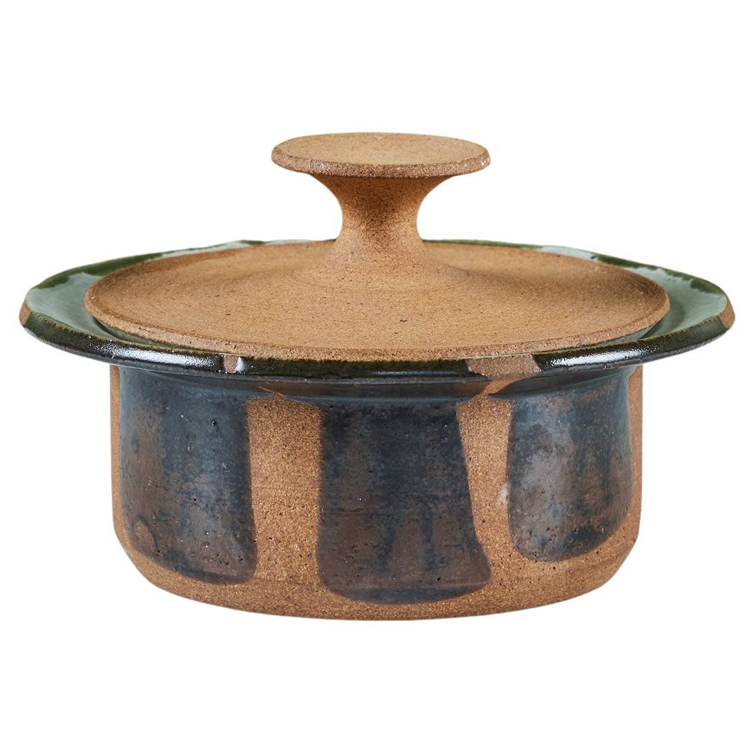 Robert Maxwell Lidded Stoneware Pot For Sale