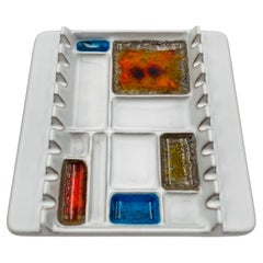 Posacenere in ceramica di Robert Maxwell "Serie dell'artista dopo Mondrian"