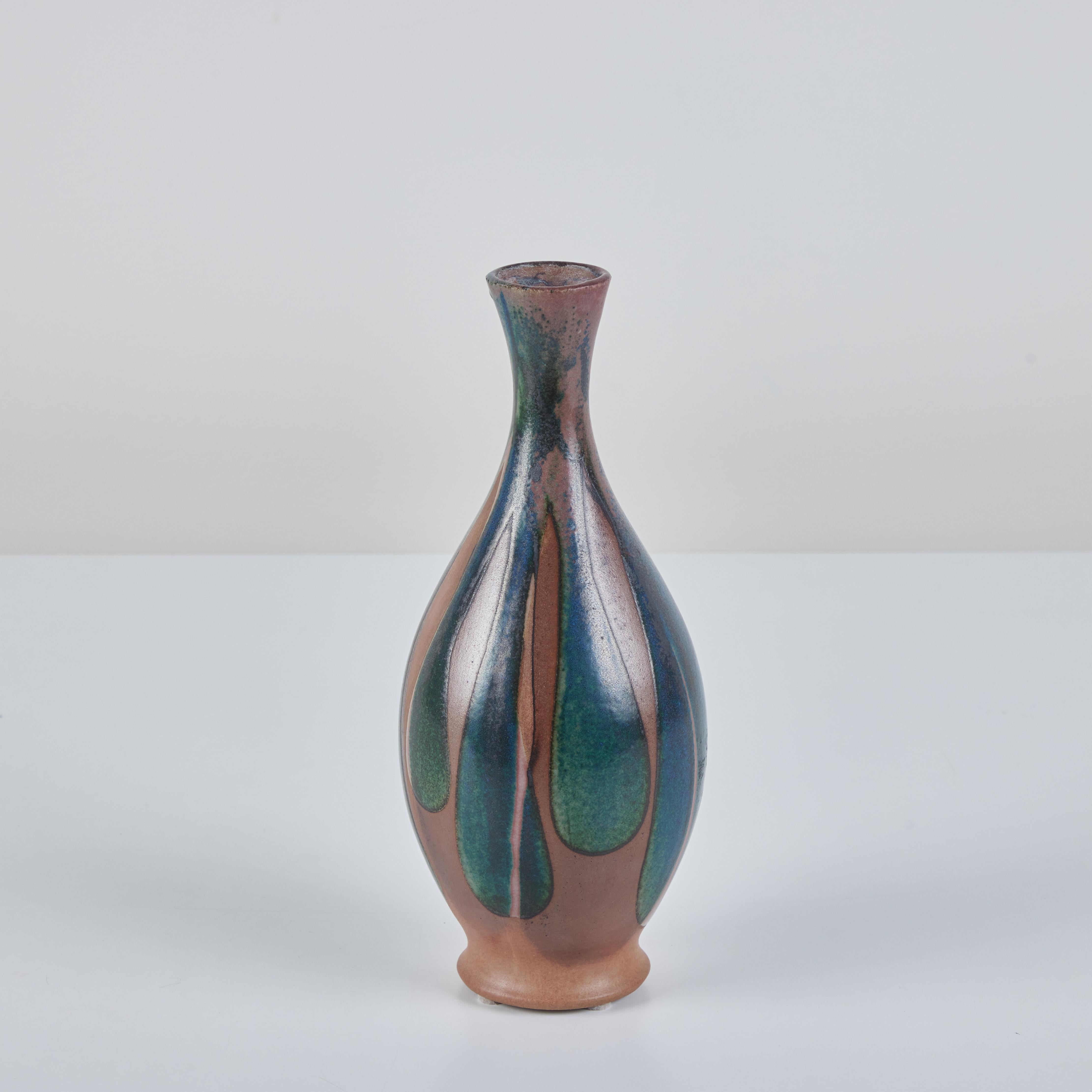 Robert Maxwell Stoneware Glazed Vase In Excellent Condition For Sale In Los Angeles, CA