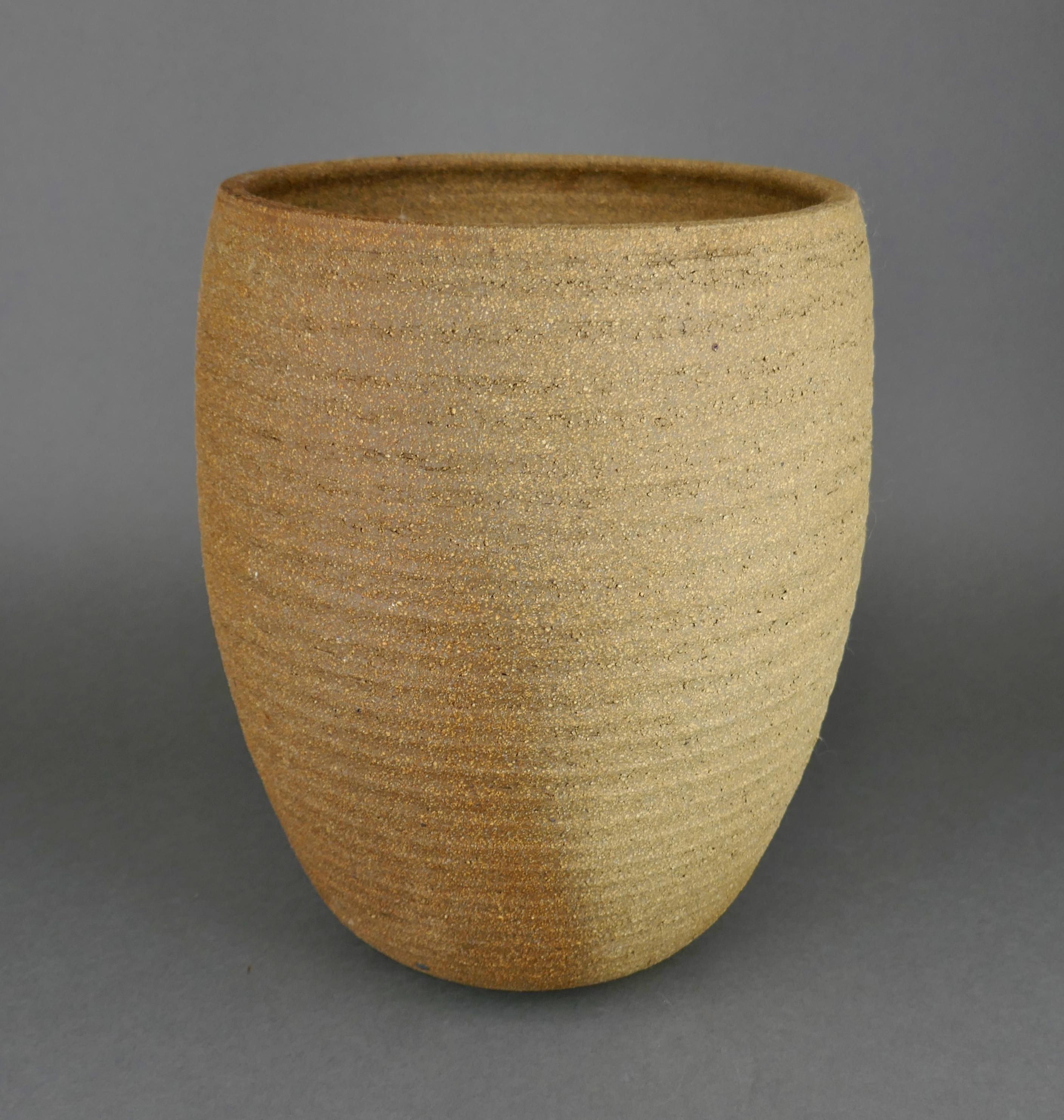 Robert Maxwell Cermaix Pot with contrasting glaze. The pot has no chips or cracks; it has been drilled for water drainage. 