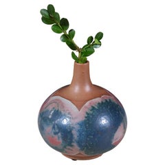 Robert Maxwell Studio Ceramic Vase with Blue & Green Glaze