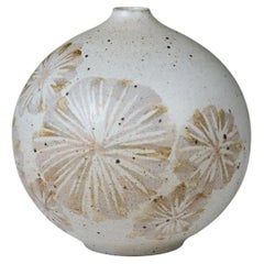 Robert Maxwell Studio Pottery Bud Vase, Floral Motif, 1970s