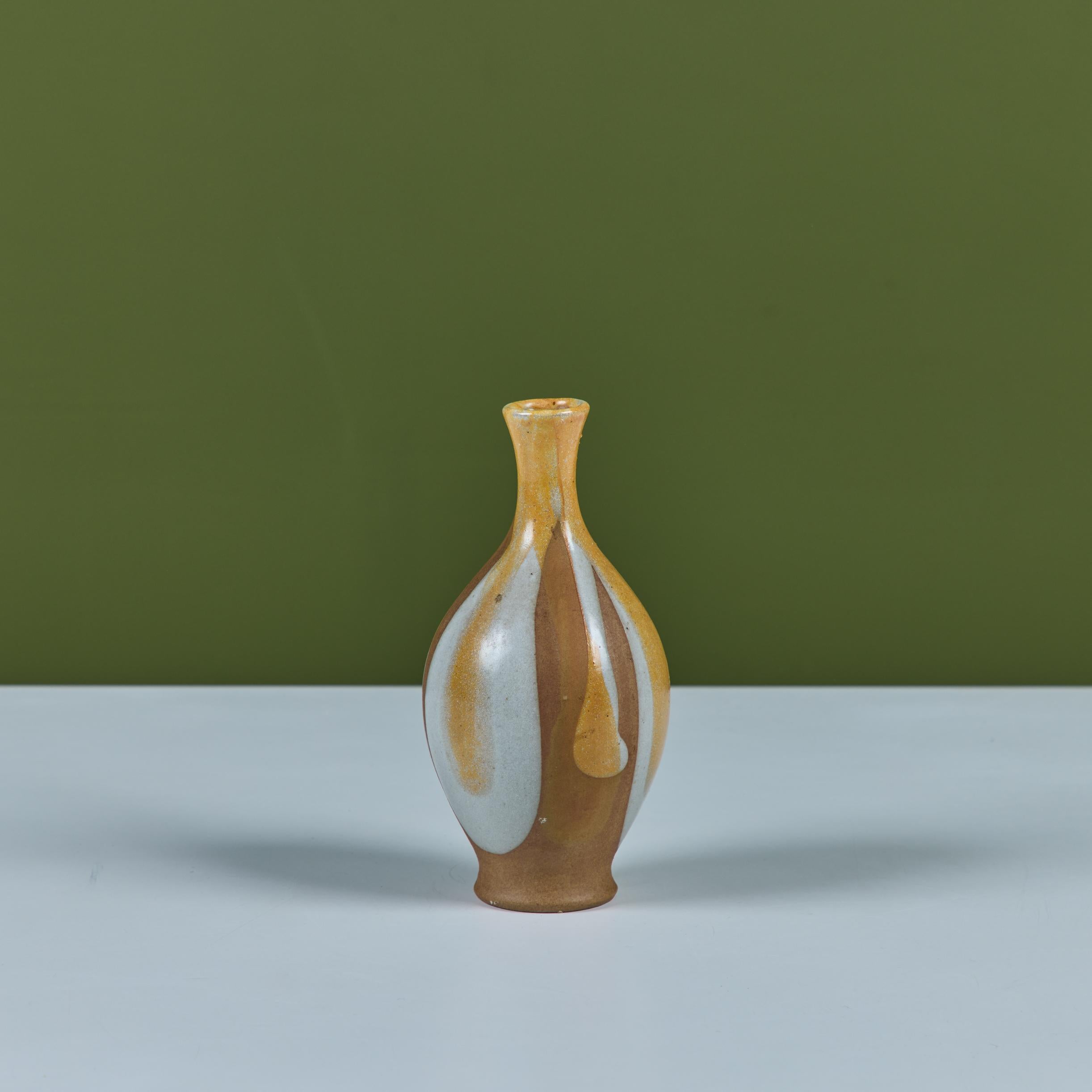 Americano Vaso in gres smaltato Robert Maxwell Tan in vendita