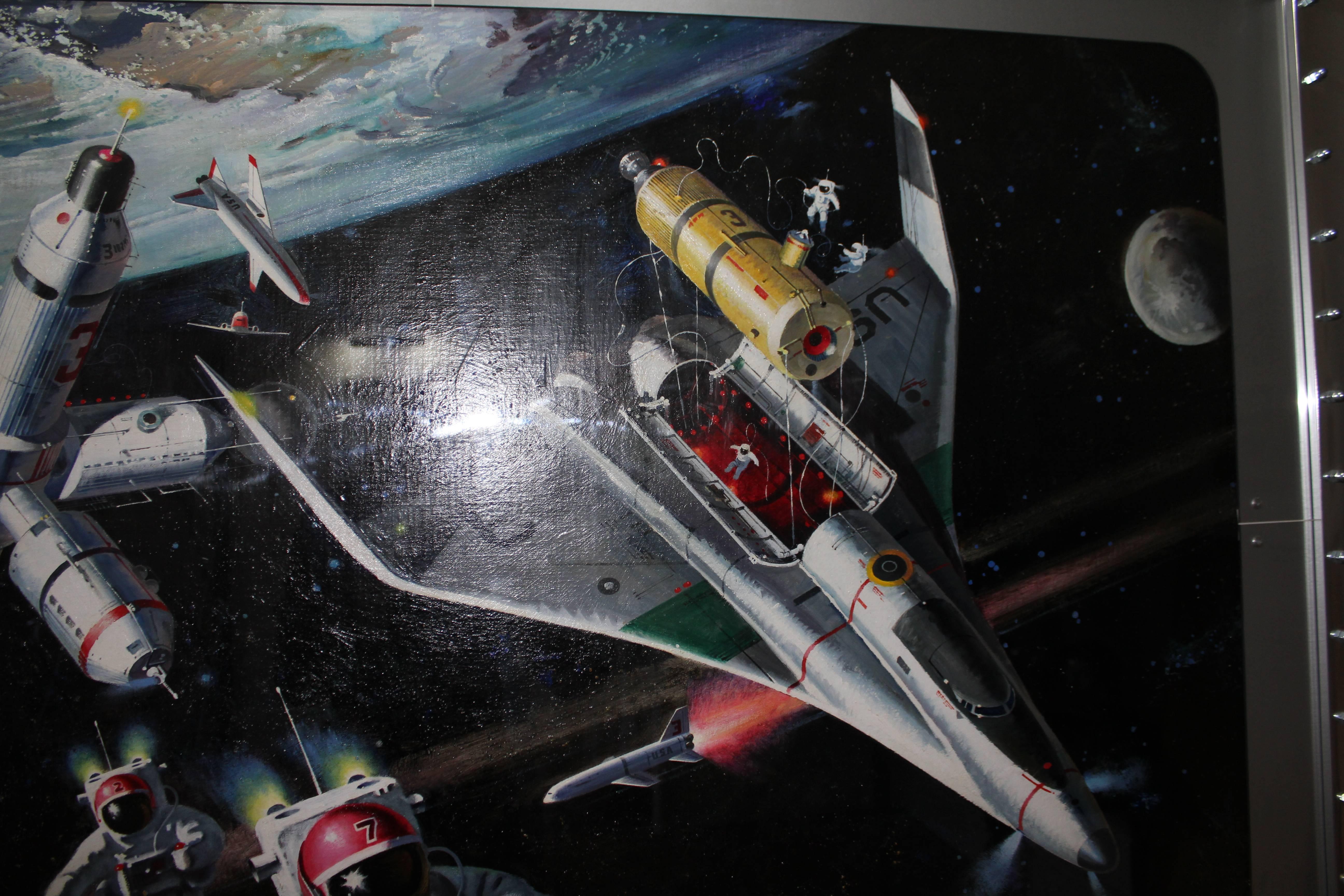 Sci fi art science fiction conceptual art space art Heavy Traffic Robert McCall  For Sale 6