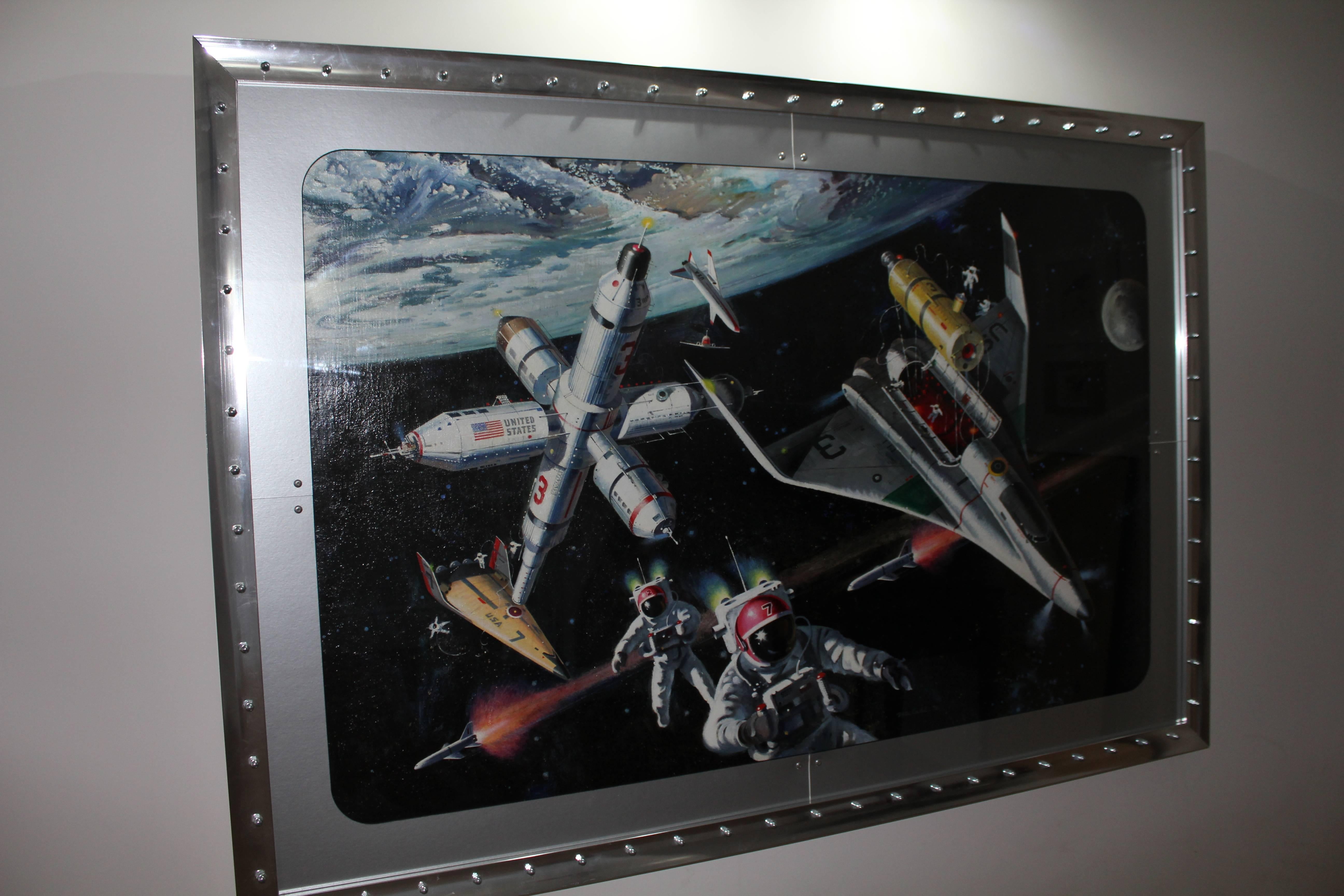 Sci fi art science fiction conceptual art space art Heavy Traffic Robert McCall  For Sale 1