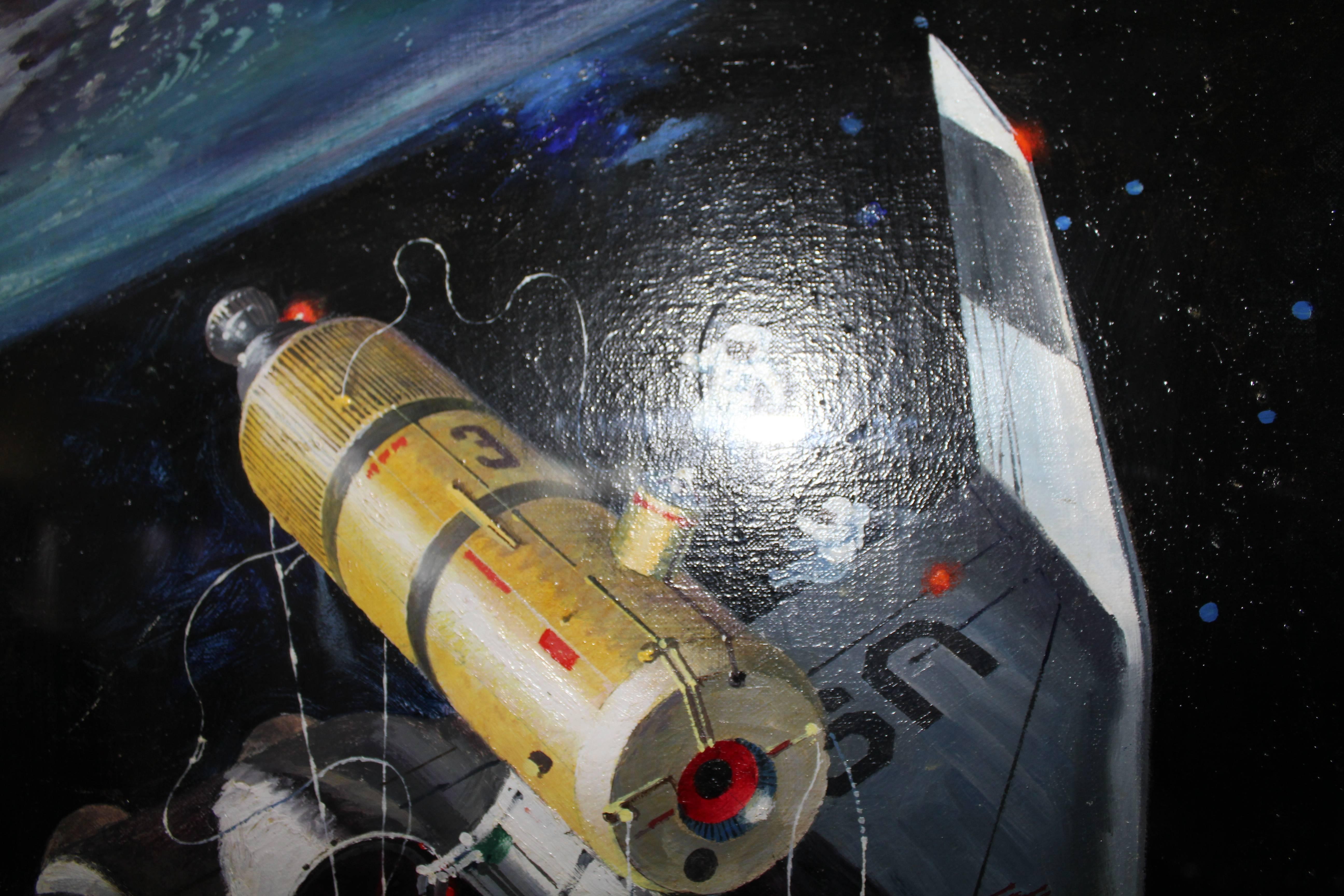 Sci fi art science fiction conceptual art space art Heavy Traffic Robert McCall  For Sale 3