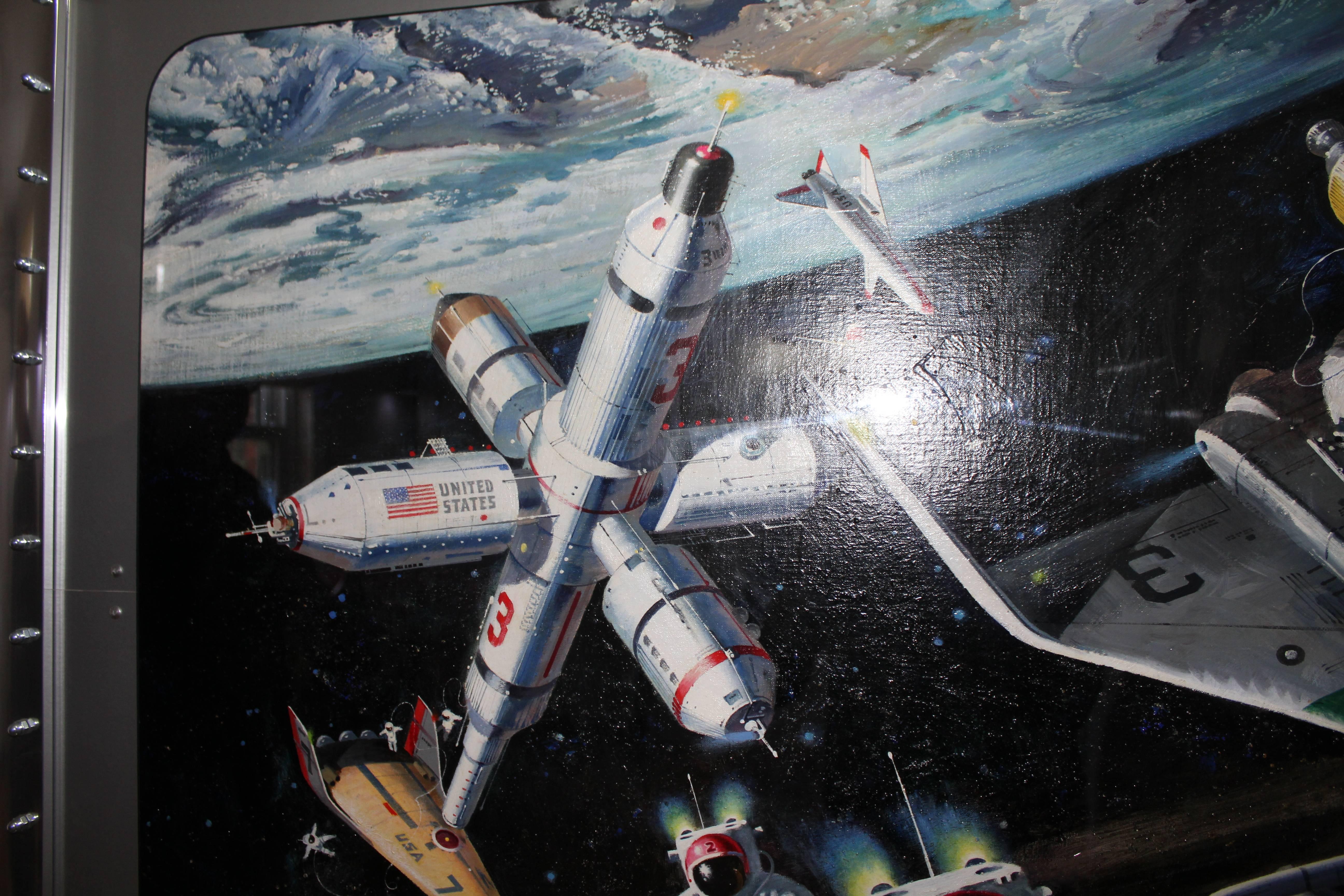 Sci fi art science fiction conceptual art space art Heavy Traffic Robert McCall  For Sale 4