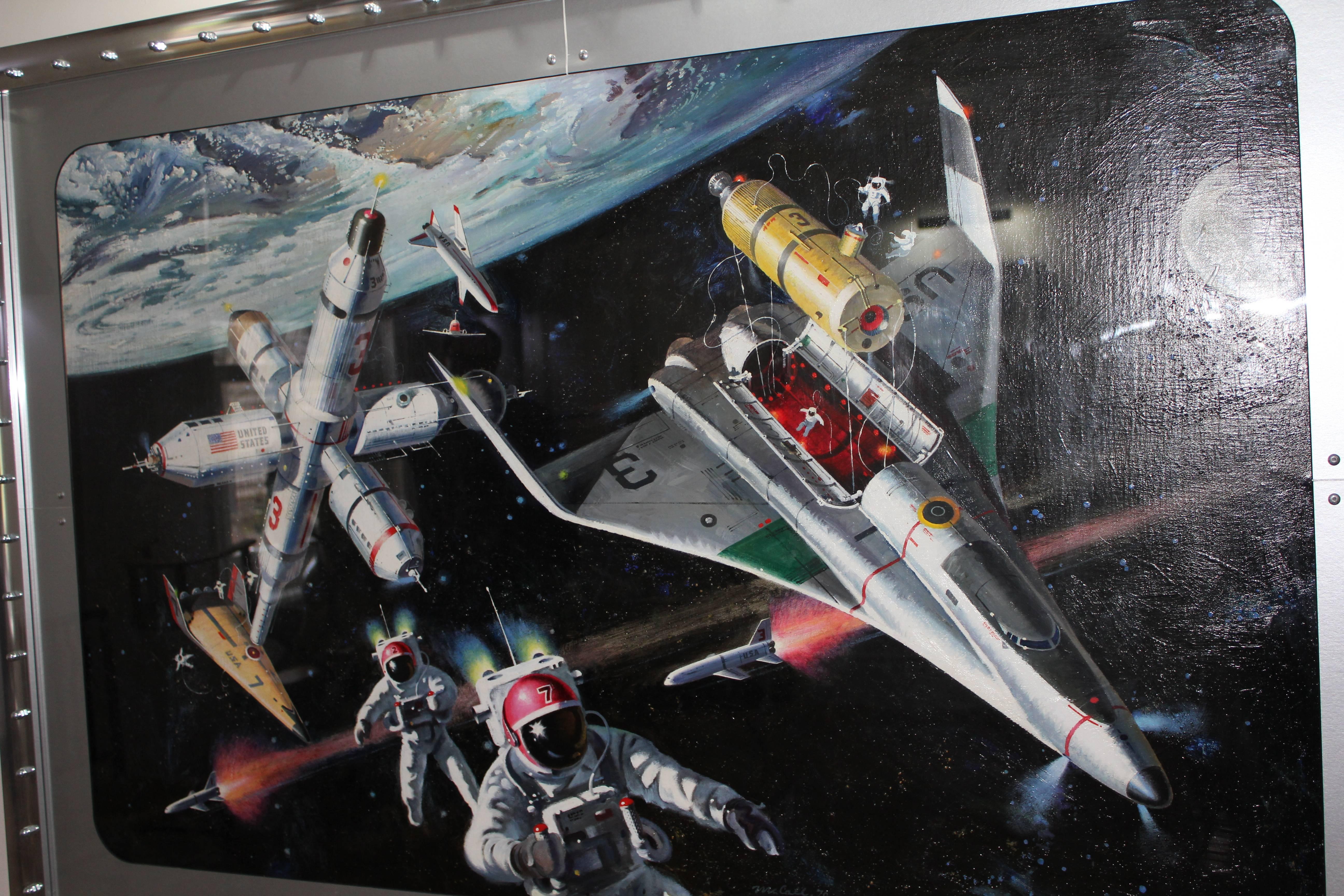 Sci fi art science fiction conceptual art space art Heavy Traffic Robert McCall  For Sale 5