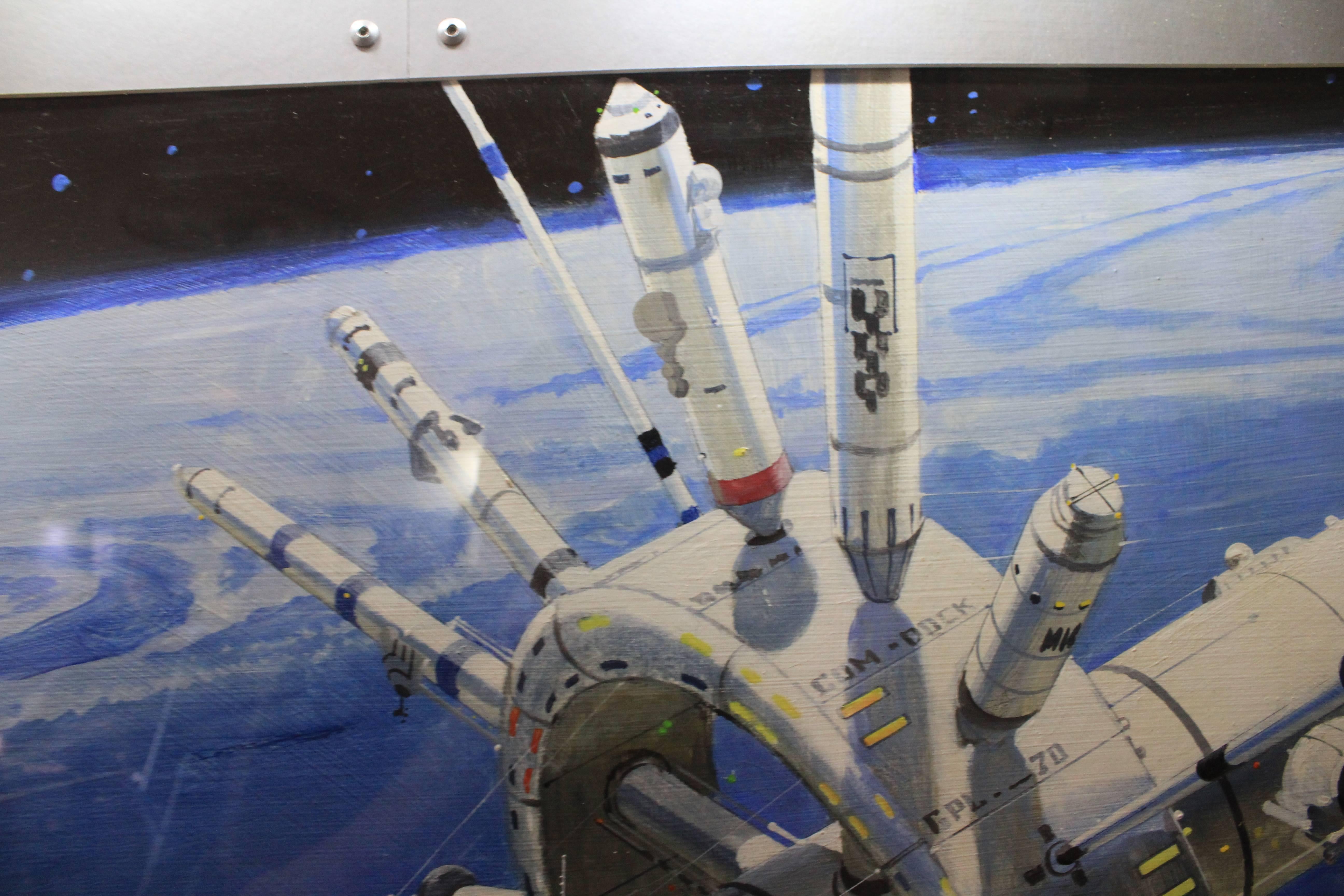 Conceptual space art sci fi art science fiction art International Space Station  For Sale 2