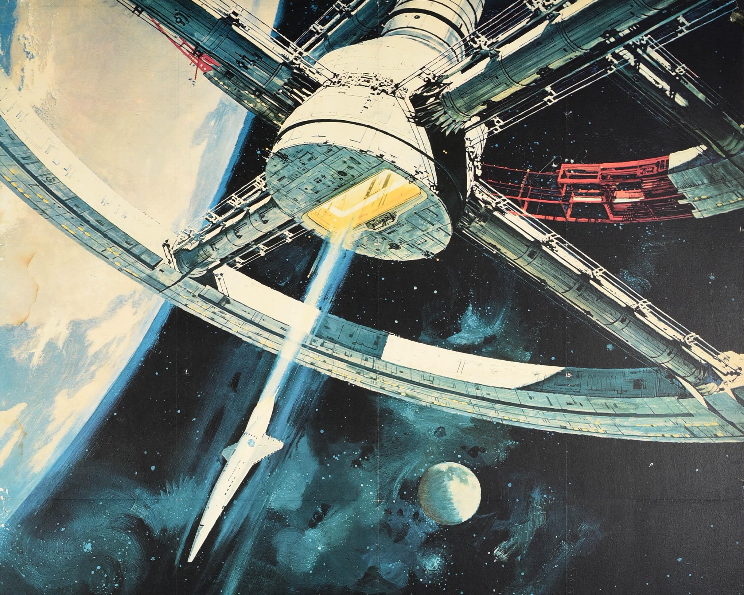 Original Vintage Film Poster 2001: A Space Odyssey Stanley Kubrick Sci-Fi Movie - Print by Robert McCall