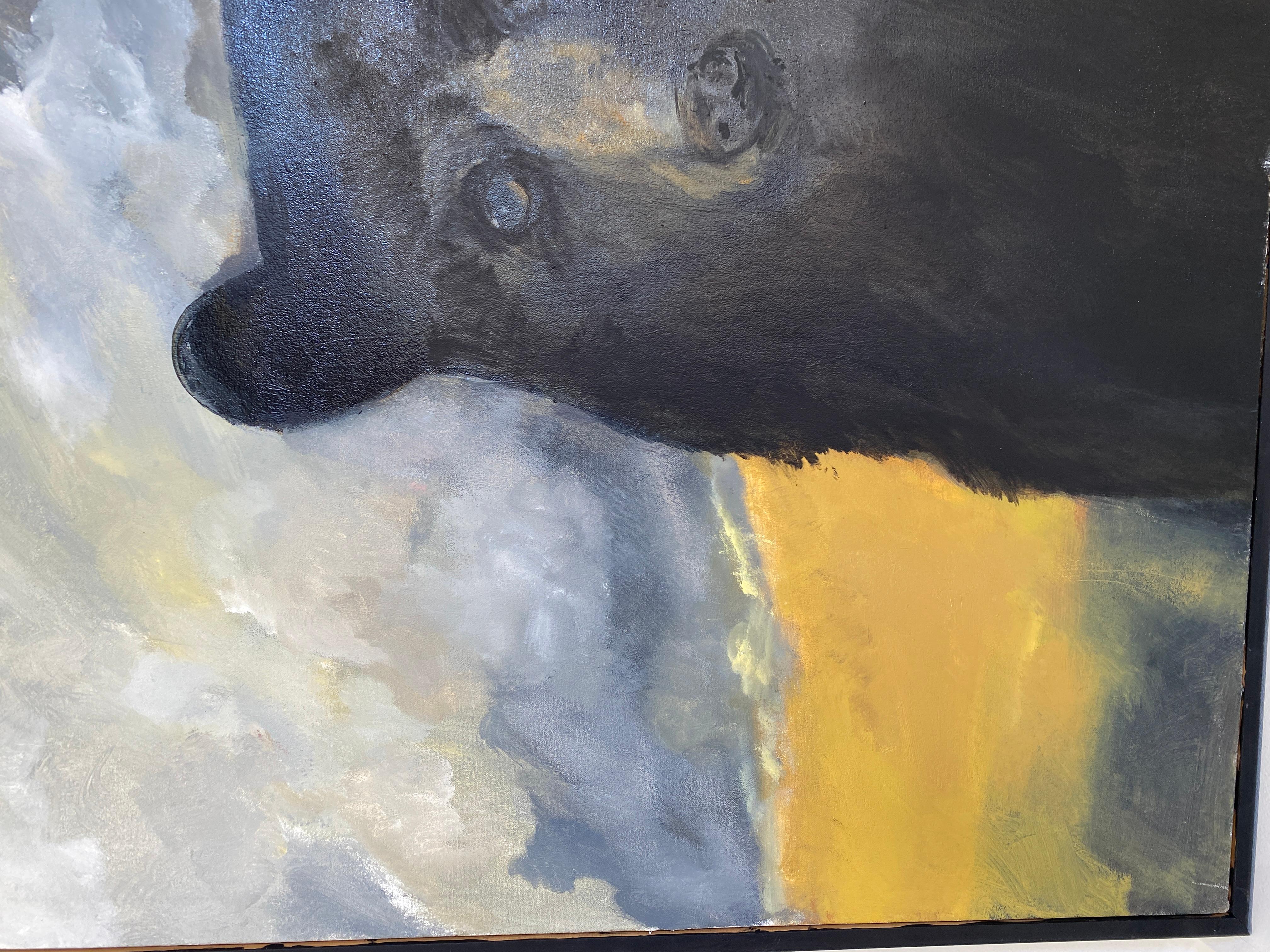 Untitled 2 - Black Animal Painting by Robert McCauley