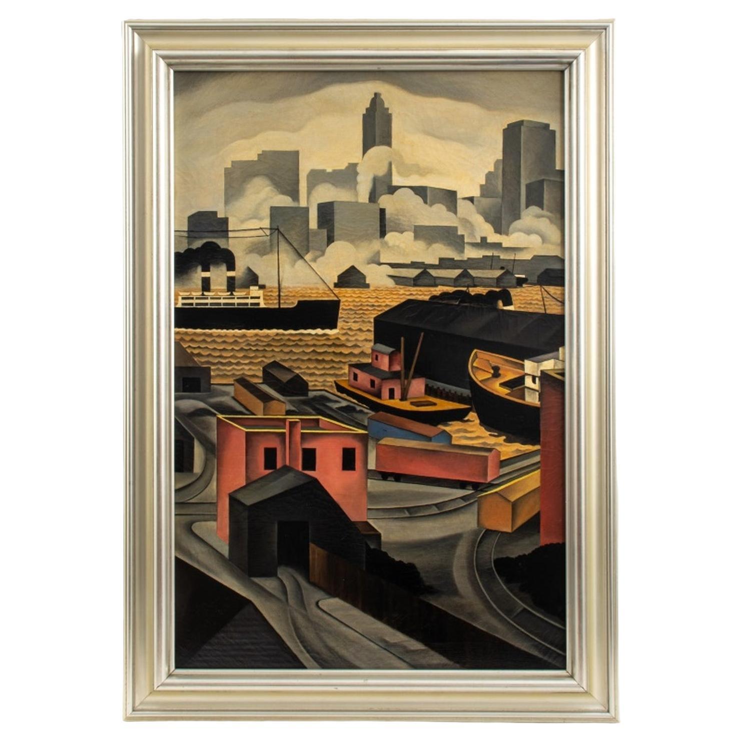 Robert McClay "From Brooklyn Heights" Oil on Canvas