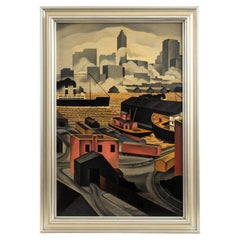 Robert McClay "From Brooklyn Heights" Oil on Canvas