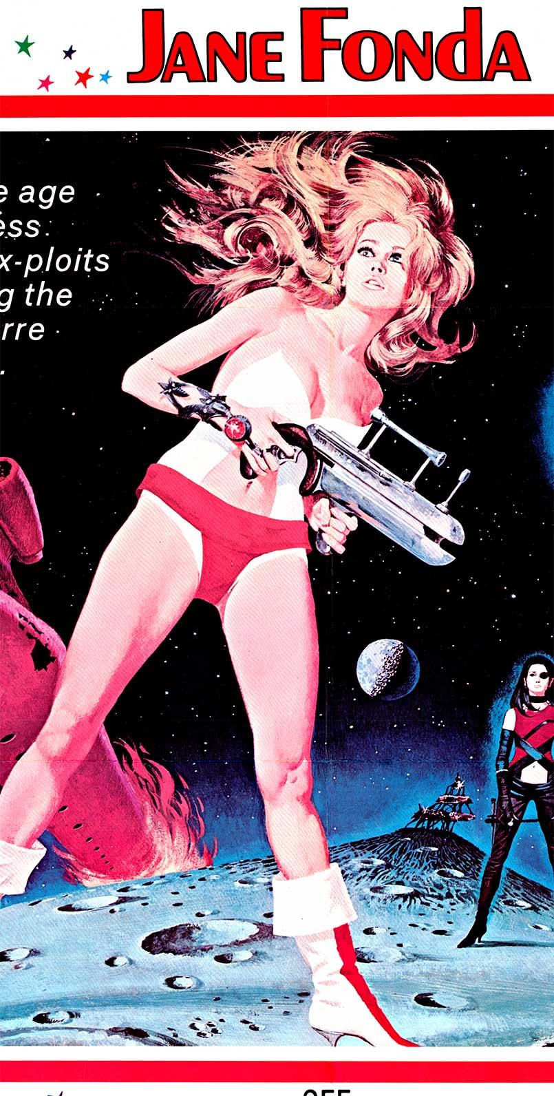 Original BARBARELLA US 1-sheet, 1968, sexiest sci-fi art of Jane Fonda by Robert McGinnis, Roger Vadim.    Paramount Pictures.    Size:  27