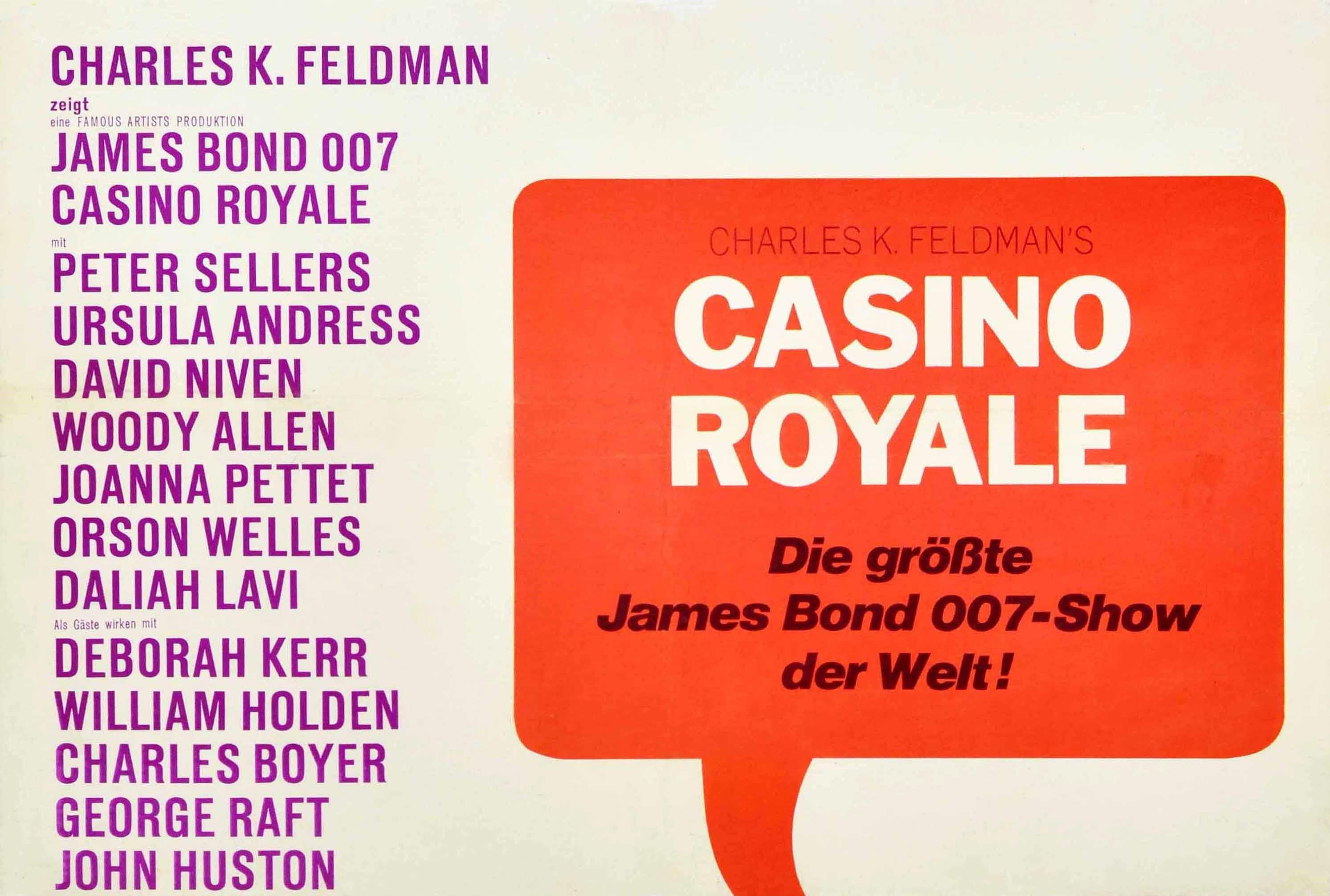 Original Vintage Film Poster James Bond Casino Royale 007 Tattoo Lady Movie Art - Print by Robert McGinnis