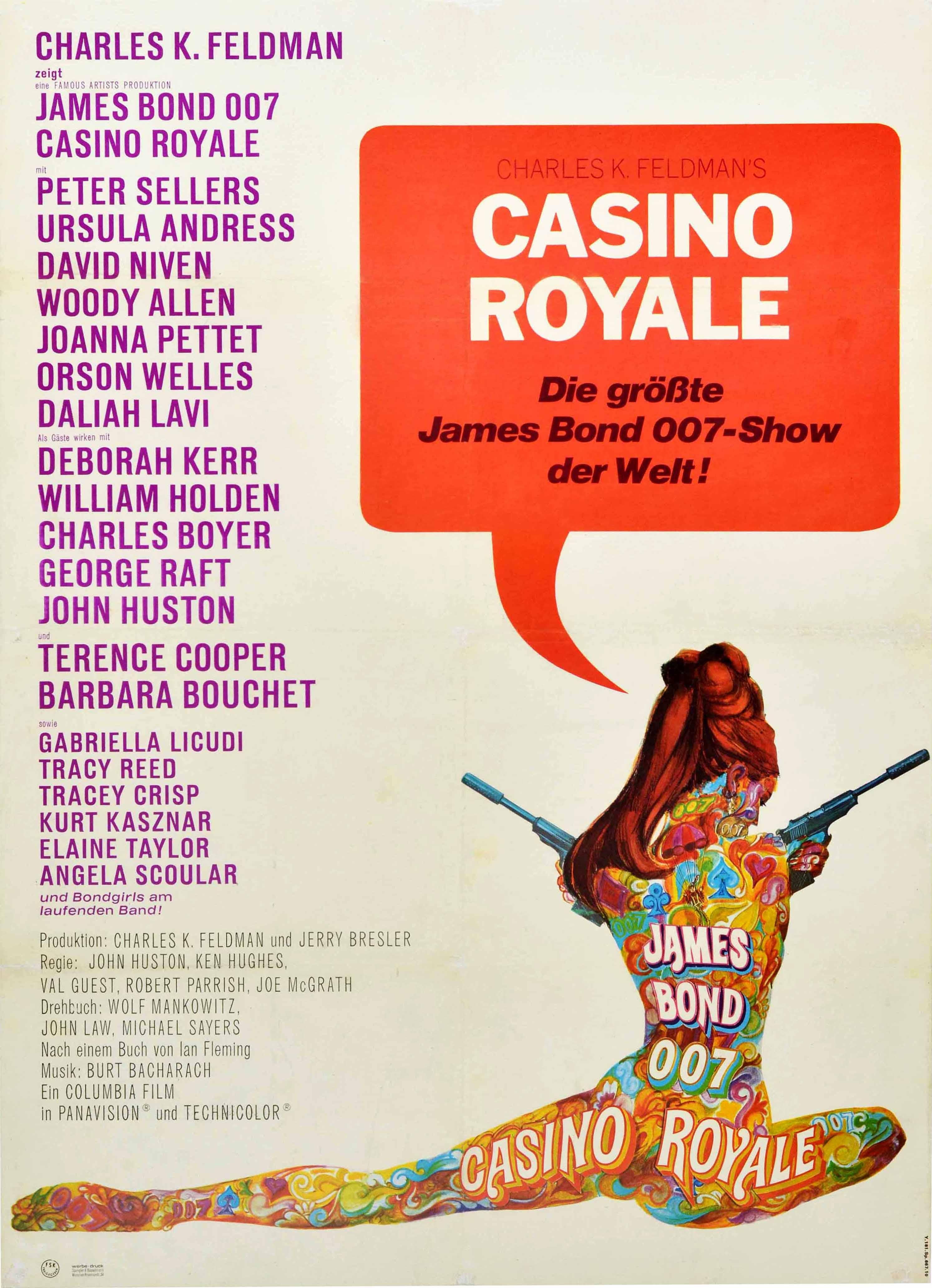 Robert McGinnis Print - Original Vintage Film Poster James Bond Casino Royale 007 Tattoo Lady Movie Art