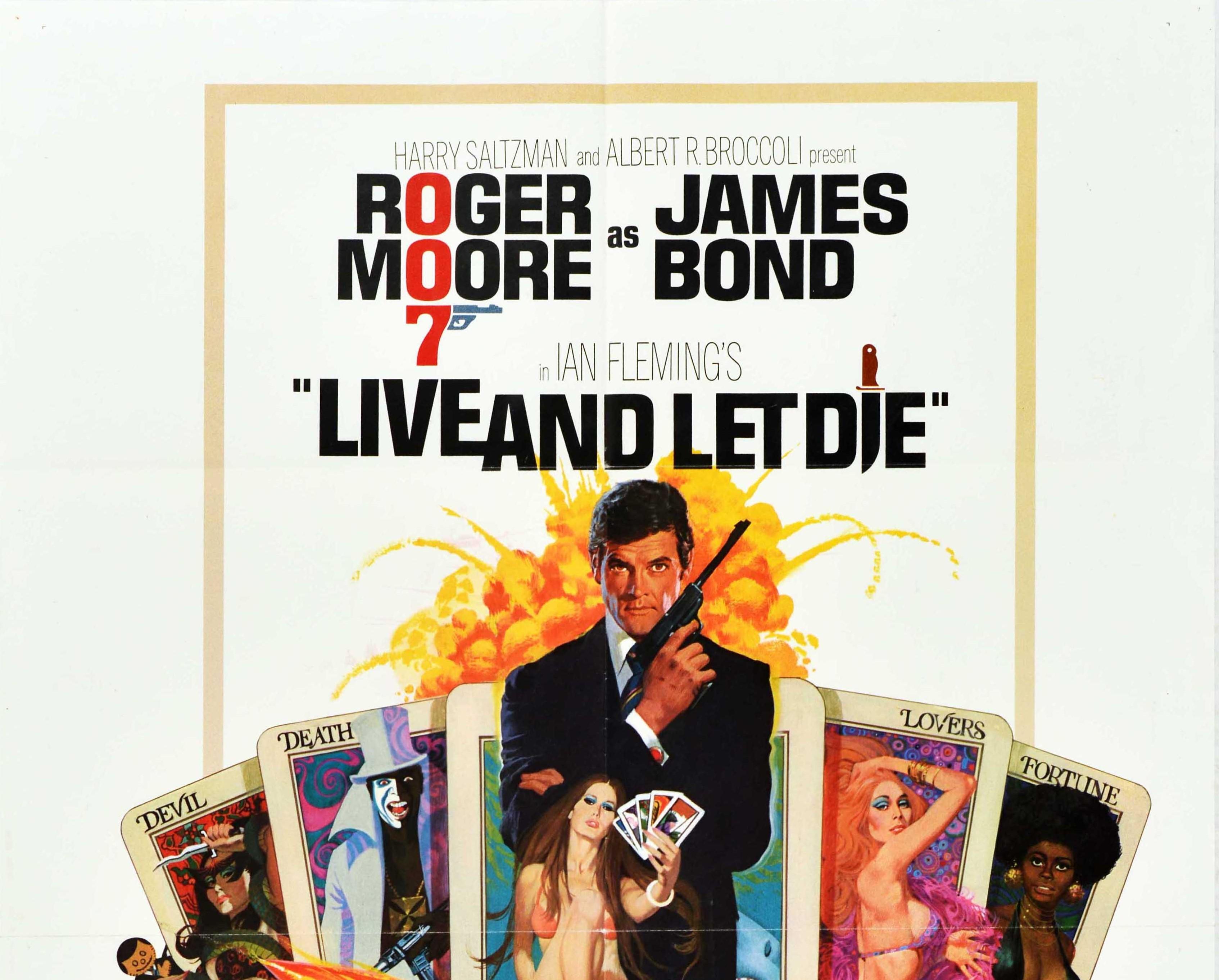 Original Vintage Film Poster James Bond Live And Let Die Roger Moore 007 Movie - Print by Robert McGinnis