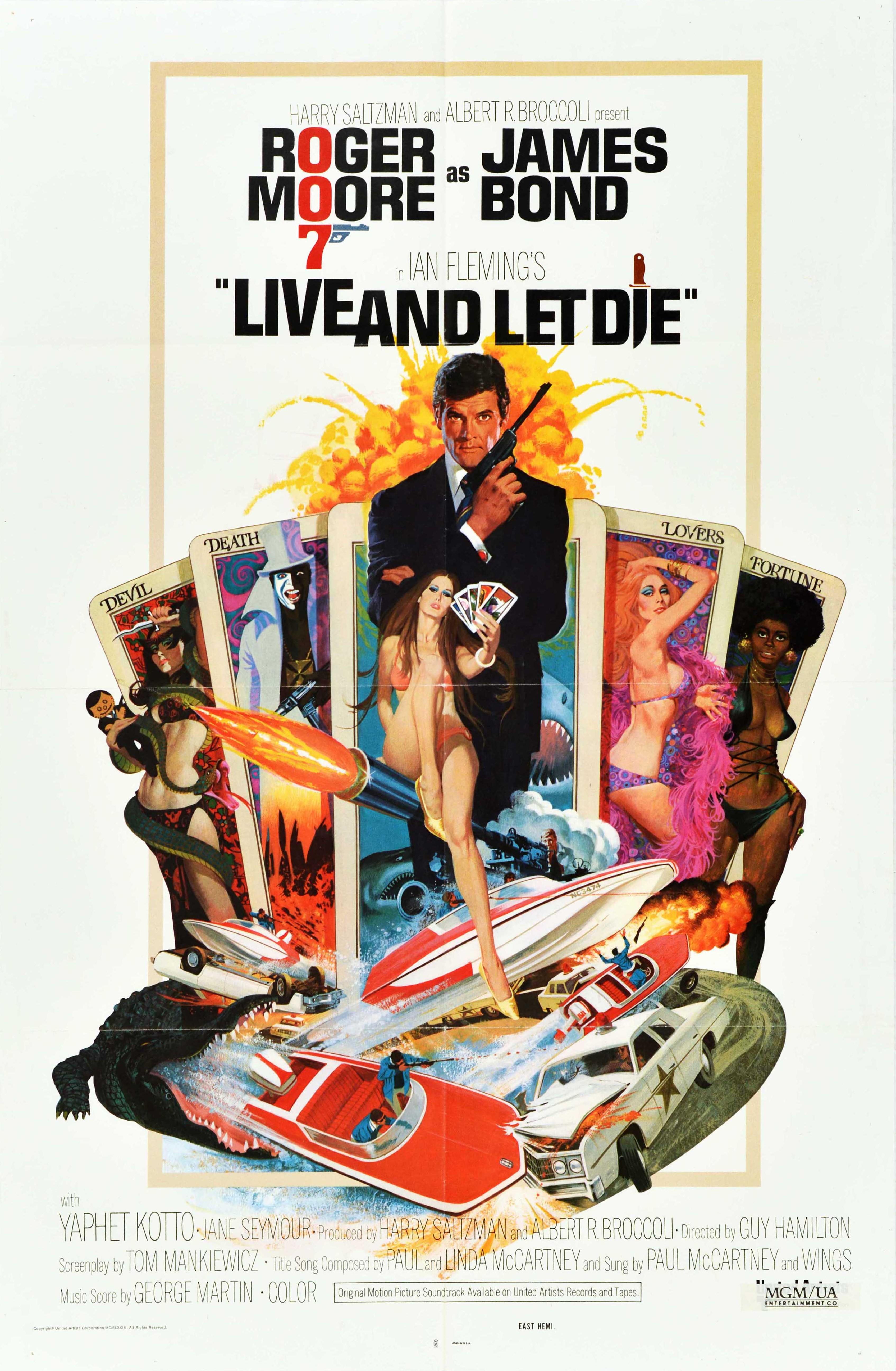 Robert McGinnis Print - Original Vintage Film Poster James Bond Live And Let Die Roger Moore 007 Movie