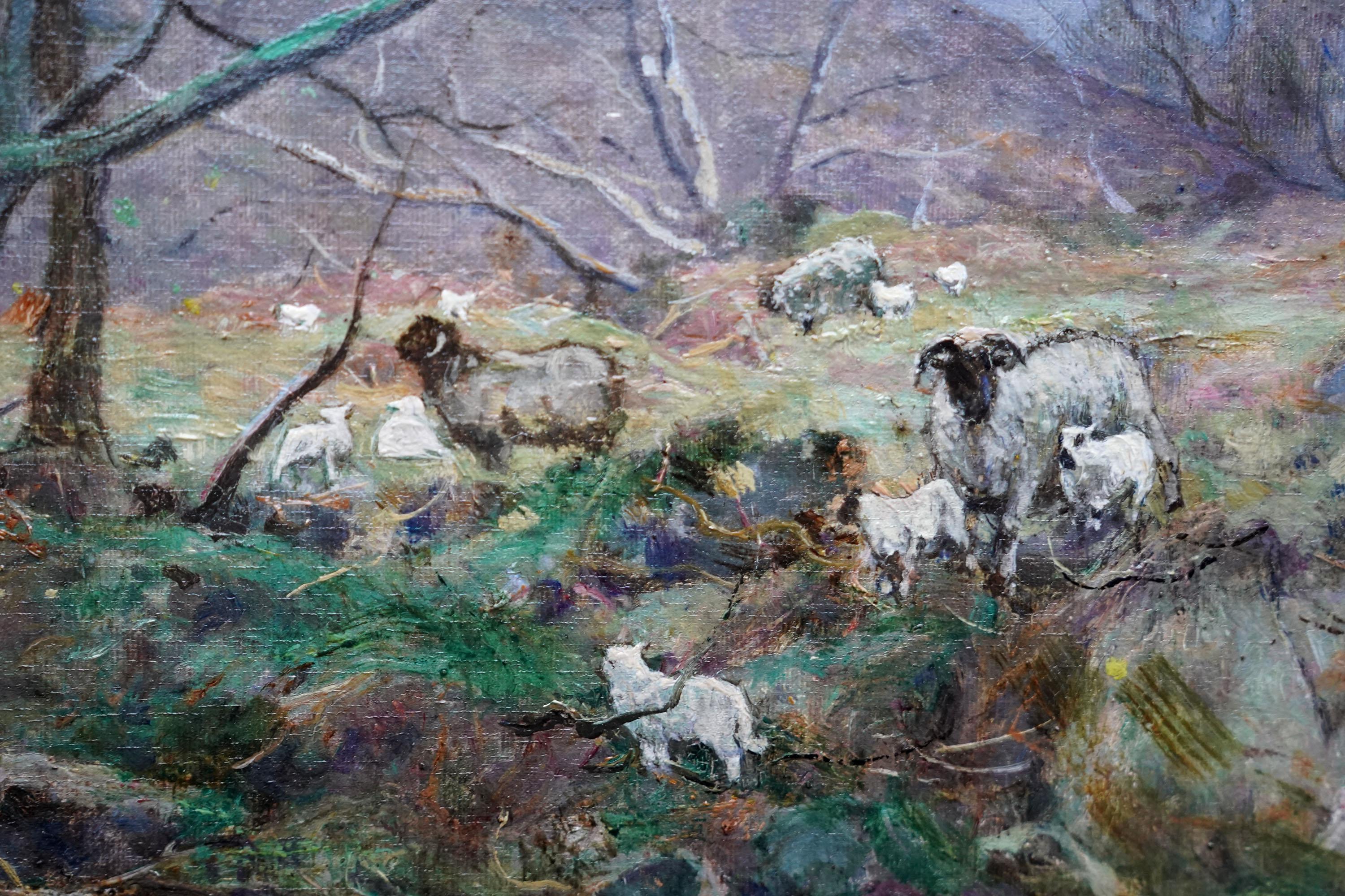 Este magnífico óleo de paisaje victoriano escocés es obra del célebre artista Robert McGown Coventry, también conocido como Robert Coventry. Pintado hacia 1890, es un paisaje primaveral de las Tierras Altas, a las que era especialmente aficionado.