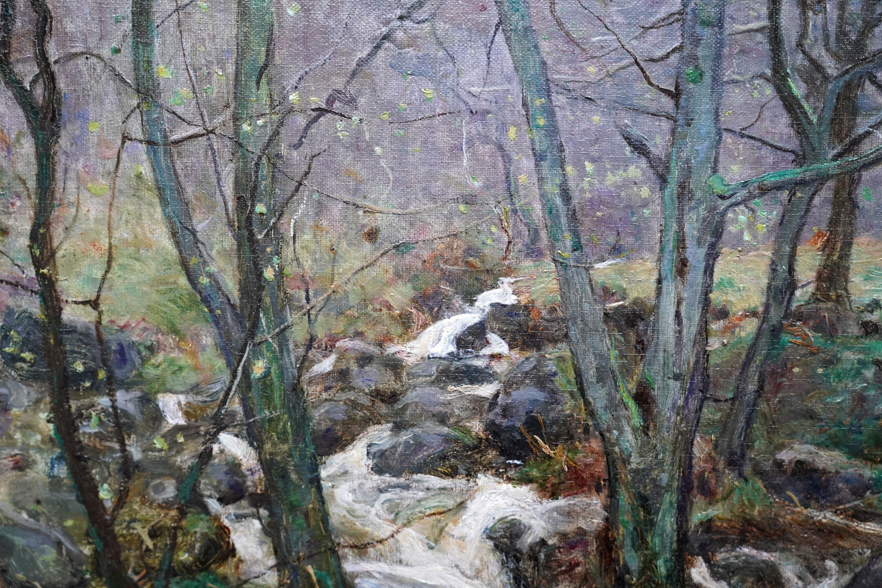 Paisaje de las Highlands - Pintura al óleo de arte escocés victoriano Escocia en venta 2