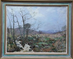 Paesaggio delle Highlands - pittura ad olio scozzese di arte vittoriana Scozia