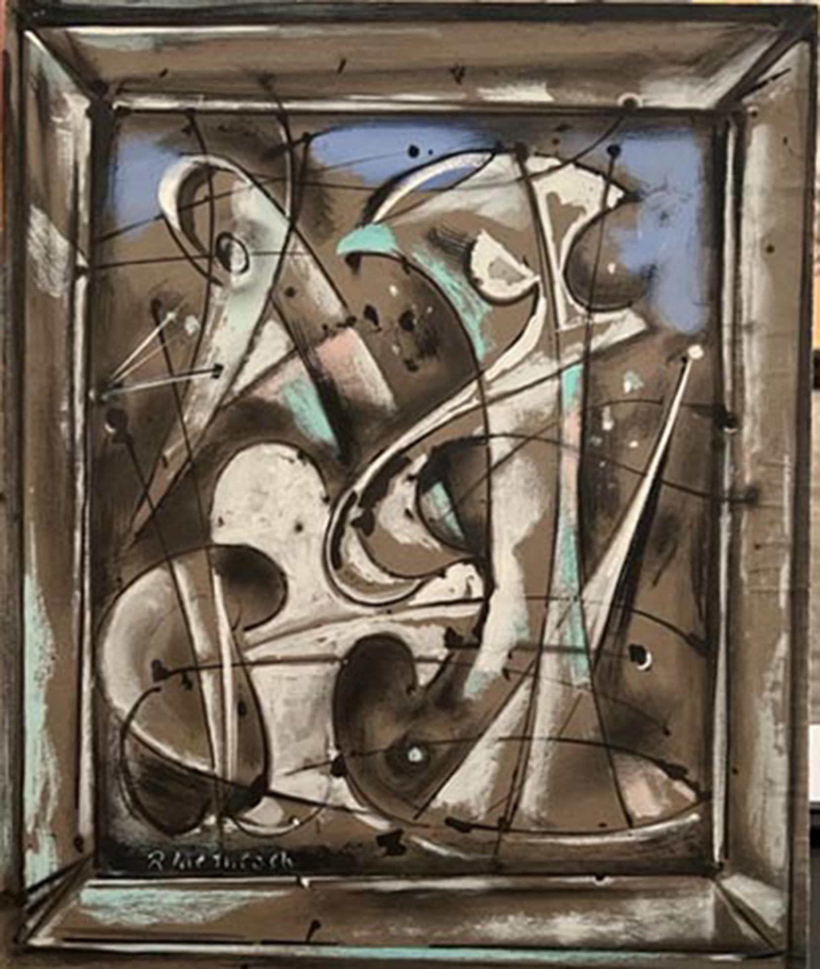 Figurative Painting di Robert McIntosh - "Tre amici"
