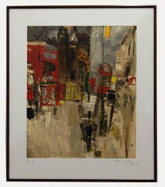 Robert Medley RA (1905-1994)  Gerahmter Siebdruck des 20. Jahrhunderts, Londoner Buses