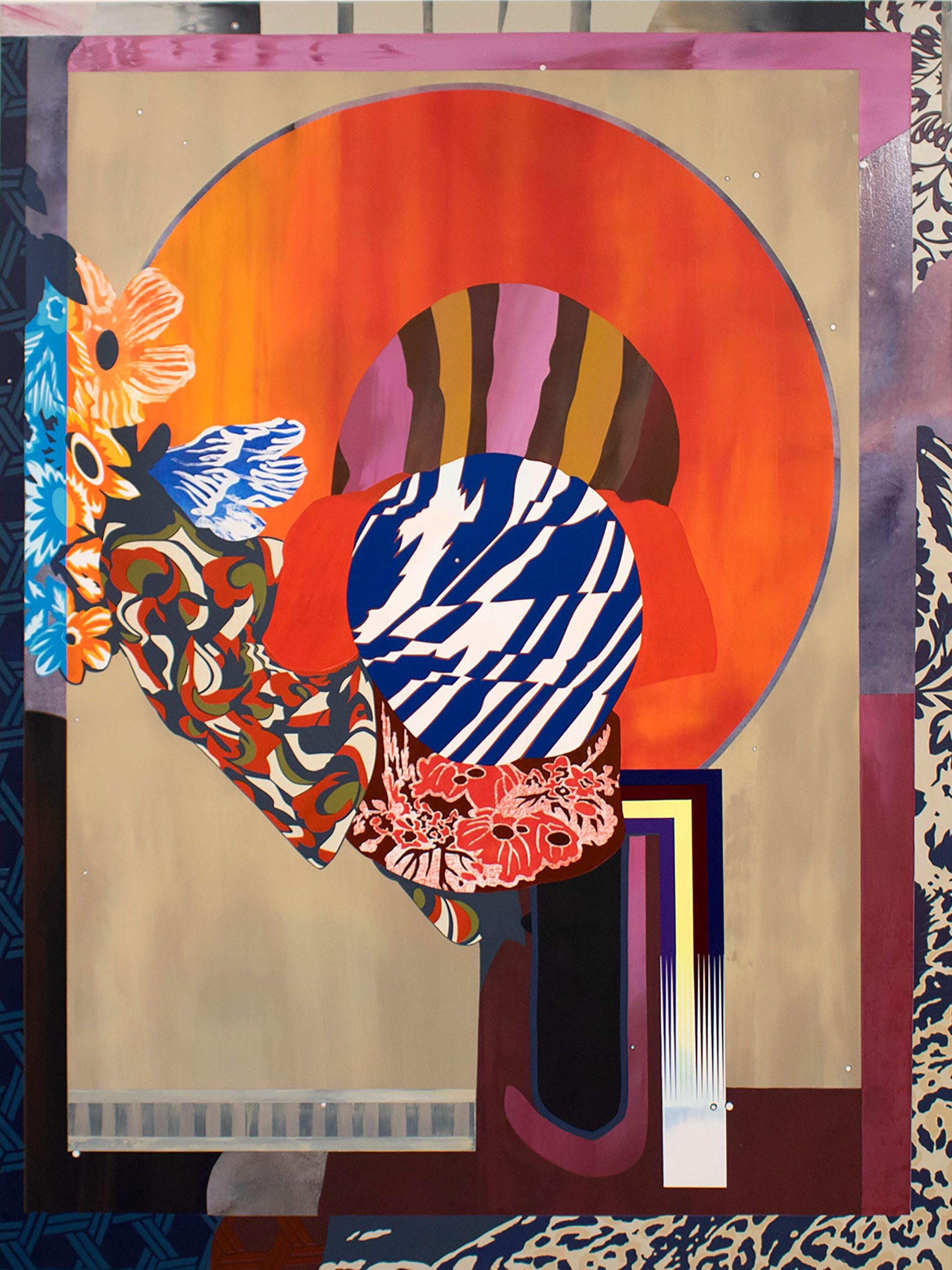 Robert Mellor Abstract Painting - Sun and Moon
