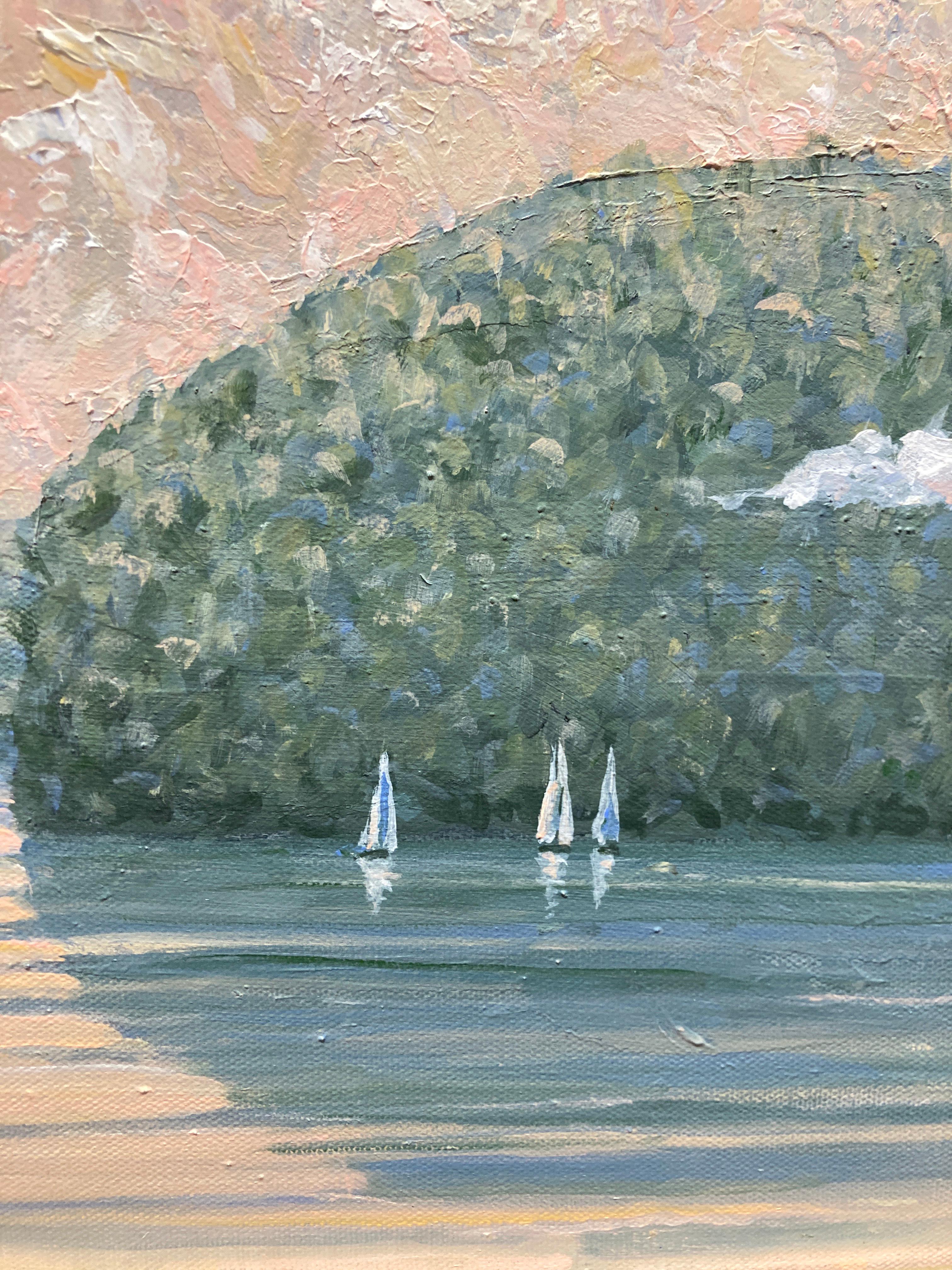 Robert Meyers, „Lifting Clouds“, 36x36, Landschaftsgemälde auf Leinwand im Angebot 6