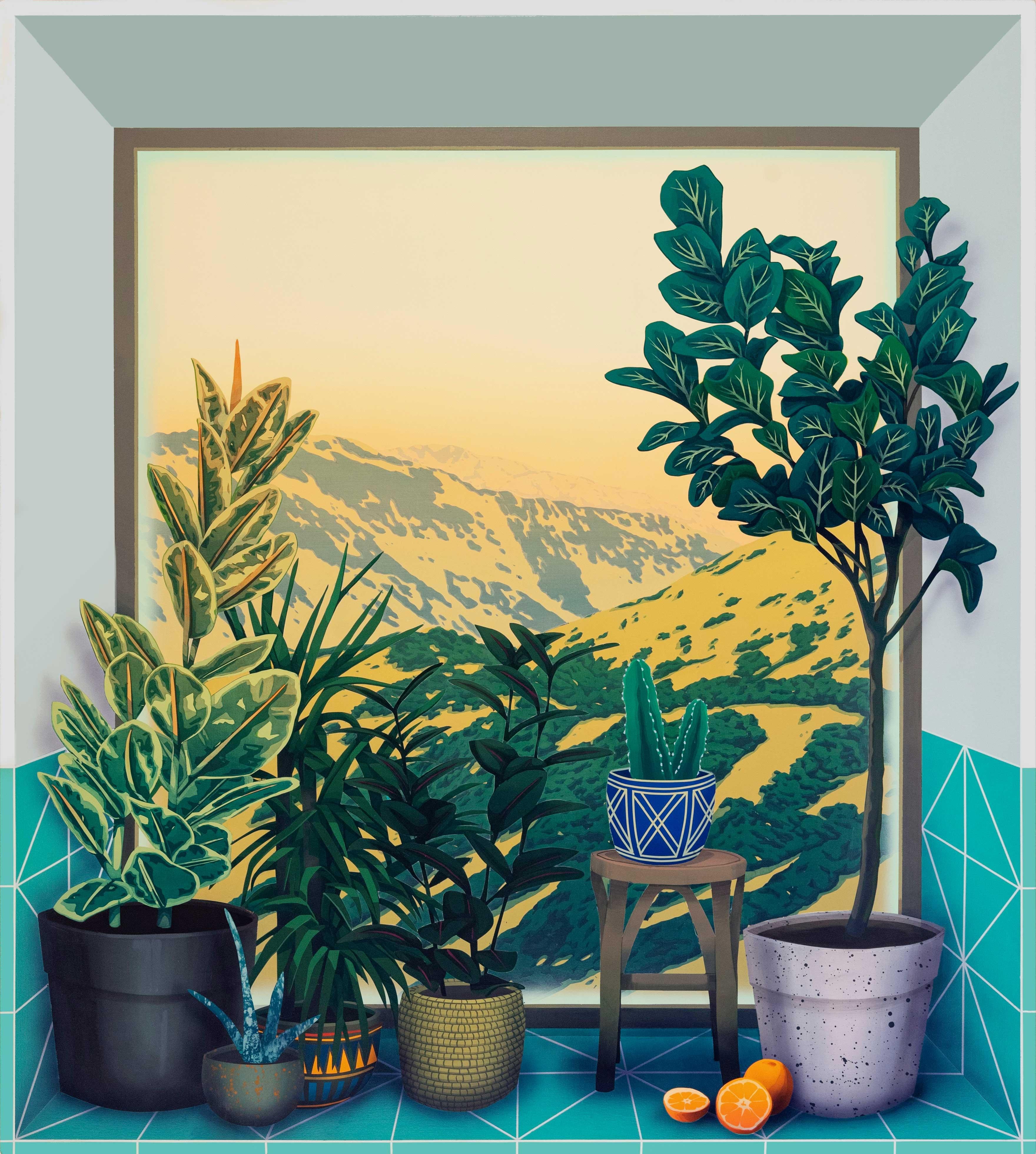 Still-Life Painting di Robert Minervini - Sole che tramonta sempre