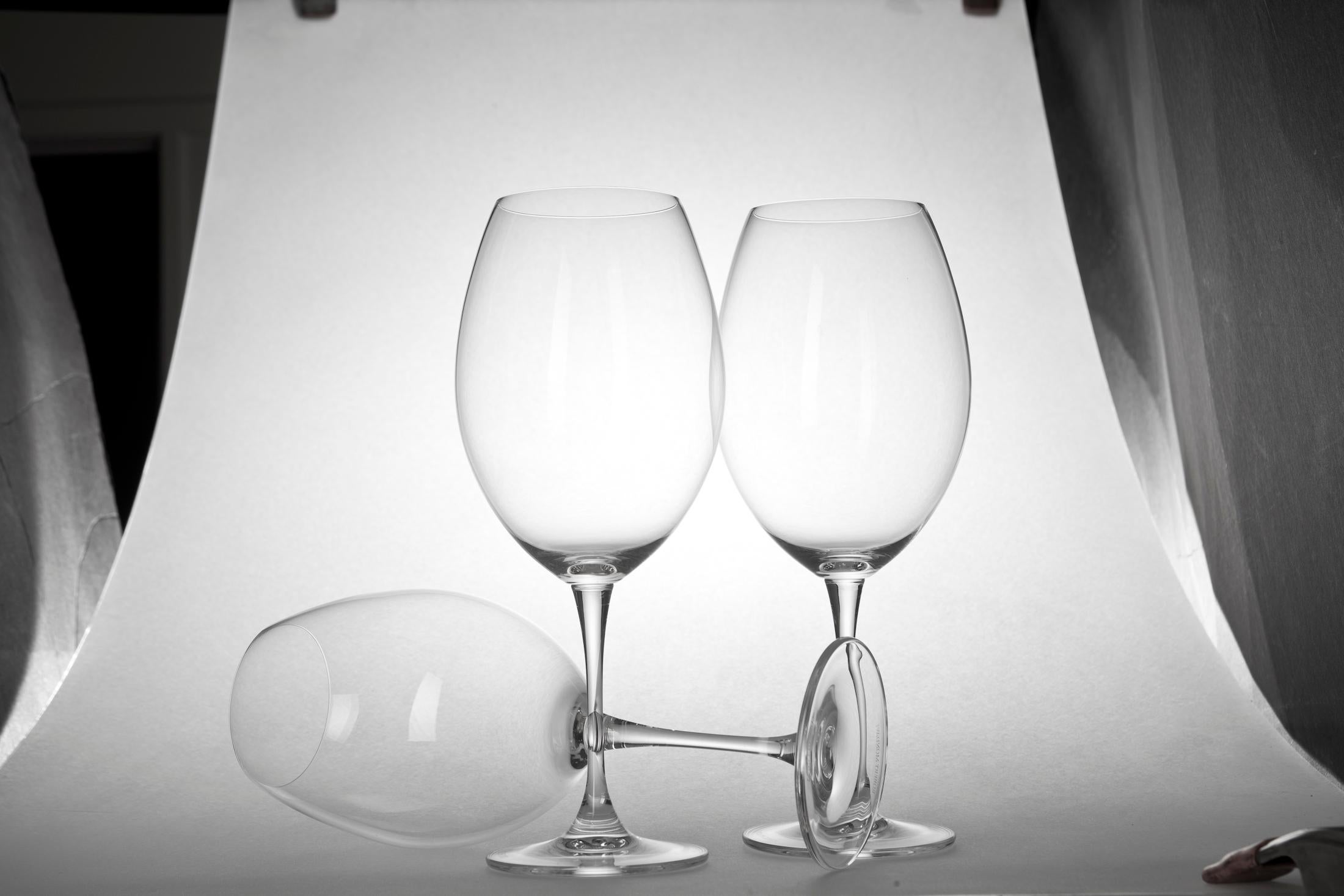 French Robert Mondavi Waterford Carafe & 3 Glasses