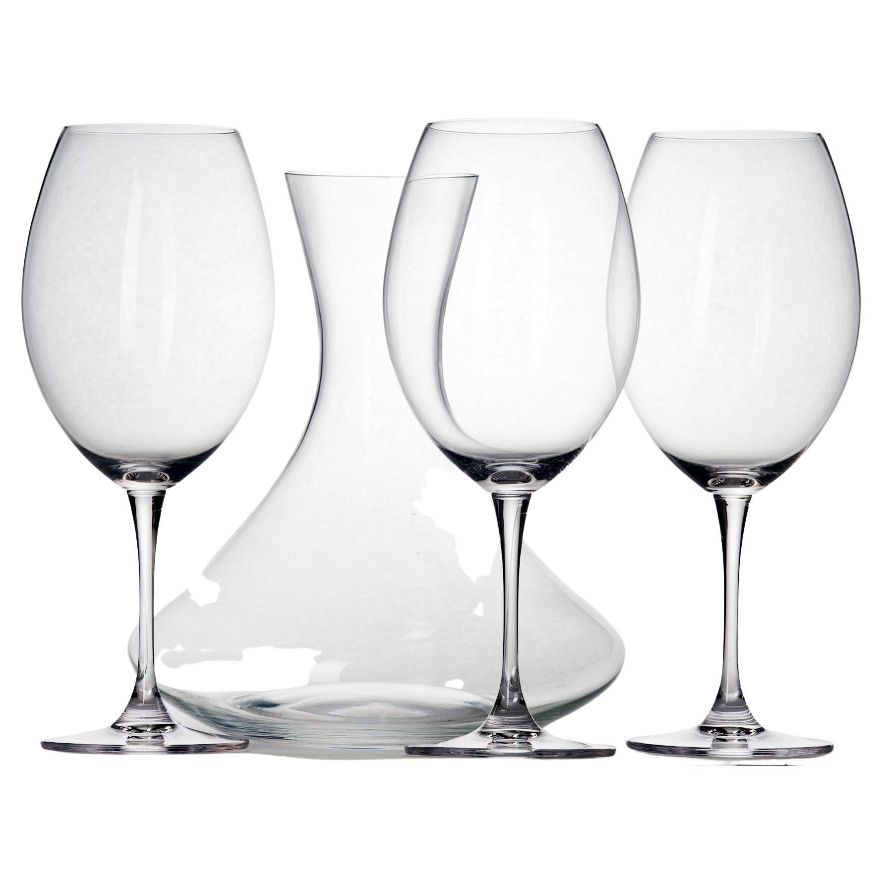 Robert Mondavi Waterford Carafe & 3 Glasses