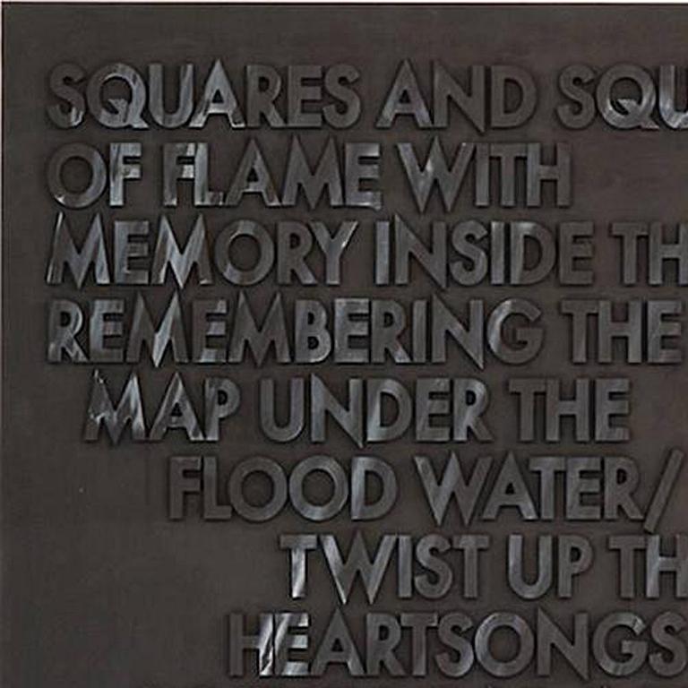 Poème d'Ezara Pound et Kurt Cobain - Sculpture de Robert Montgomery