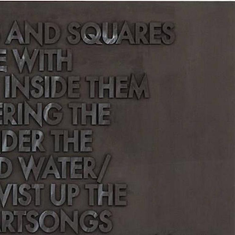 Poème d'Ezara Pound et Kurt Cobain - Marron Abstract Sculpture par Robert Montgomery