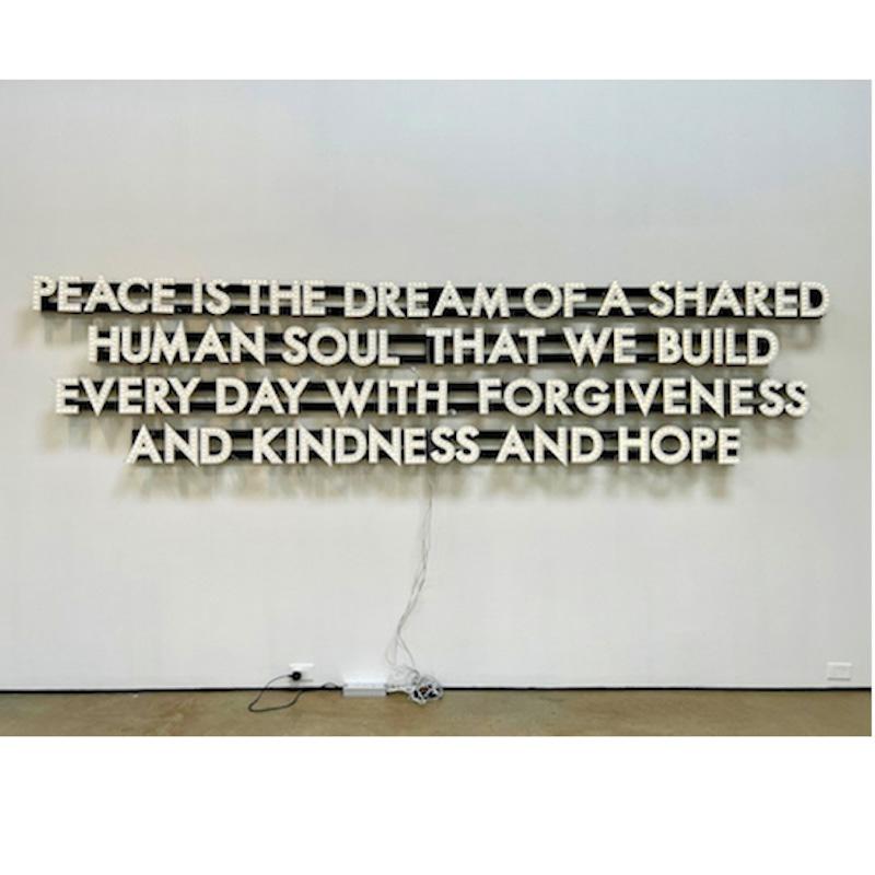 The Peace Poem - Sculpture by Robert Montgomery