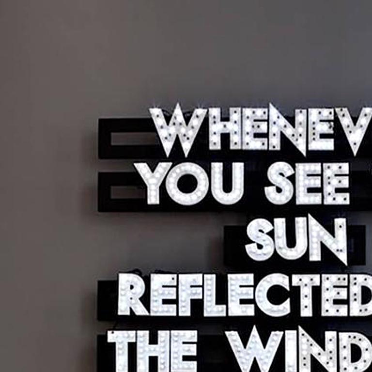 Whenever You See the Sun - Sculpture by Robert Montgomery