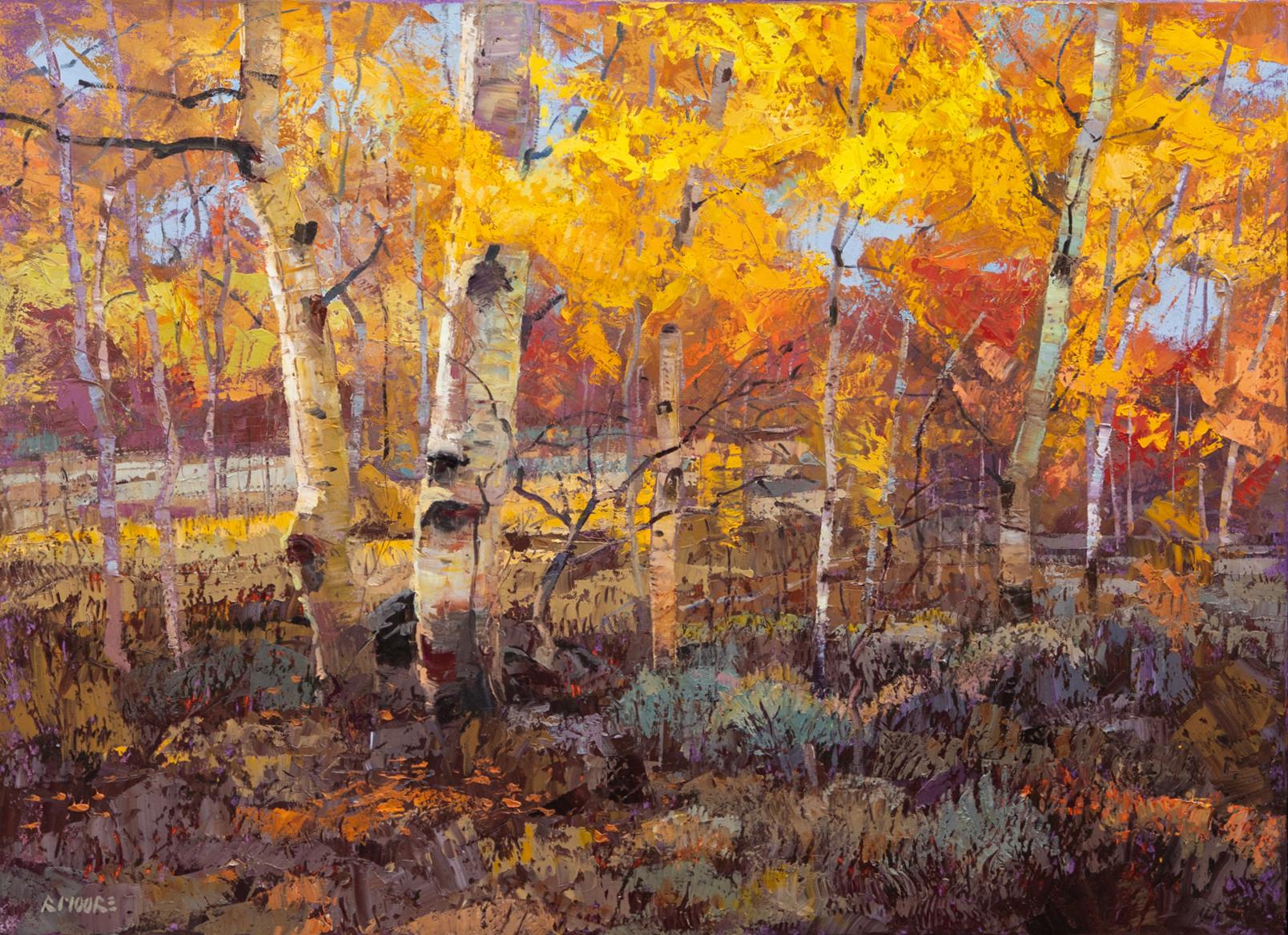 Die Erde soll froh sein (Impressionismus), Painting, von Robert Moore (b.1957)