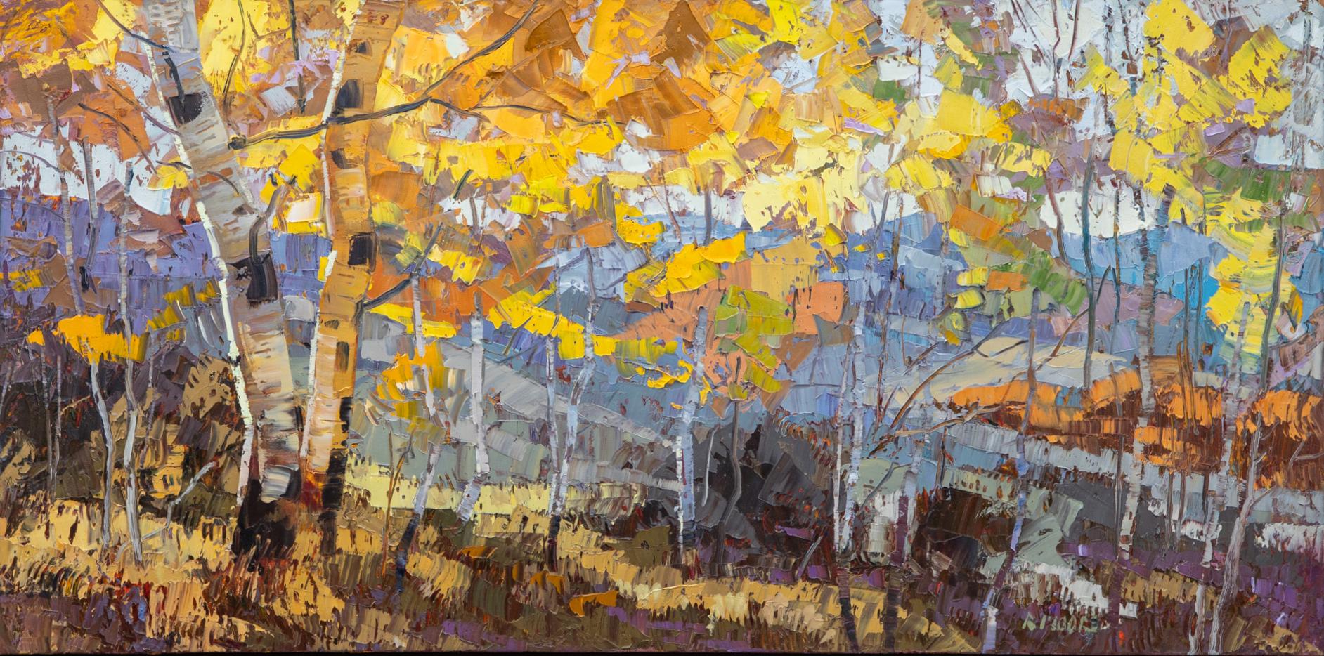 The Trees Rejoice - Impressionist Painting by Robert Moore (b.1957)