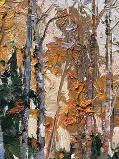 "Aspen Stand" (2014) By Robert Moore, Original Oil Landscape Painting