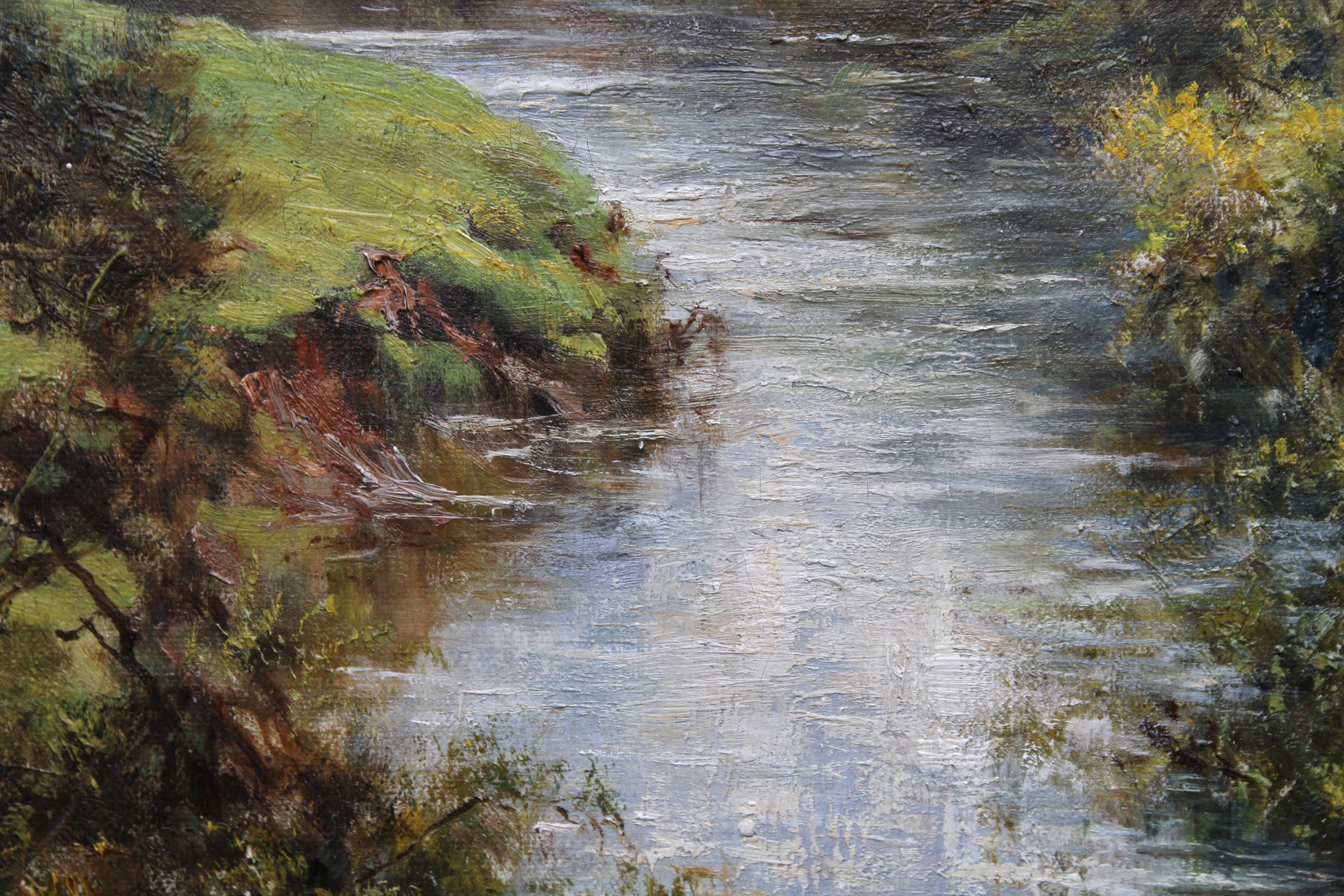 Paysage du Surrey - Peinture à l'huile impressionniste britannique de l'école de Slade du début du 20e siècle  en vente 3